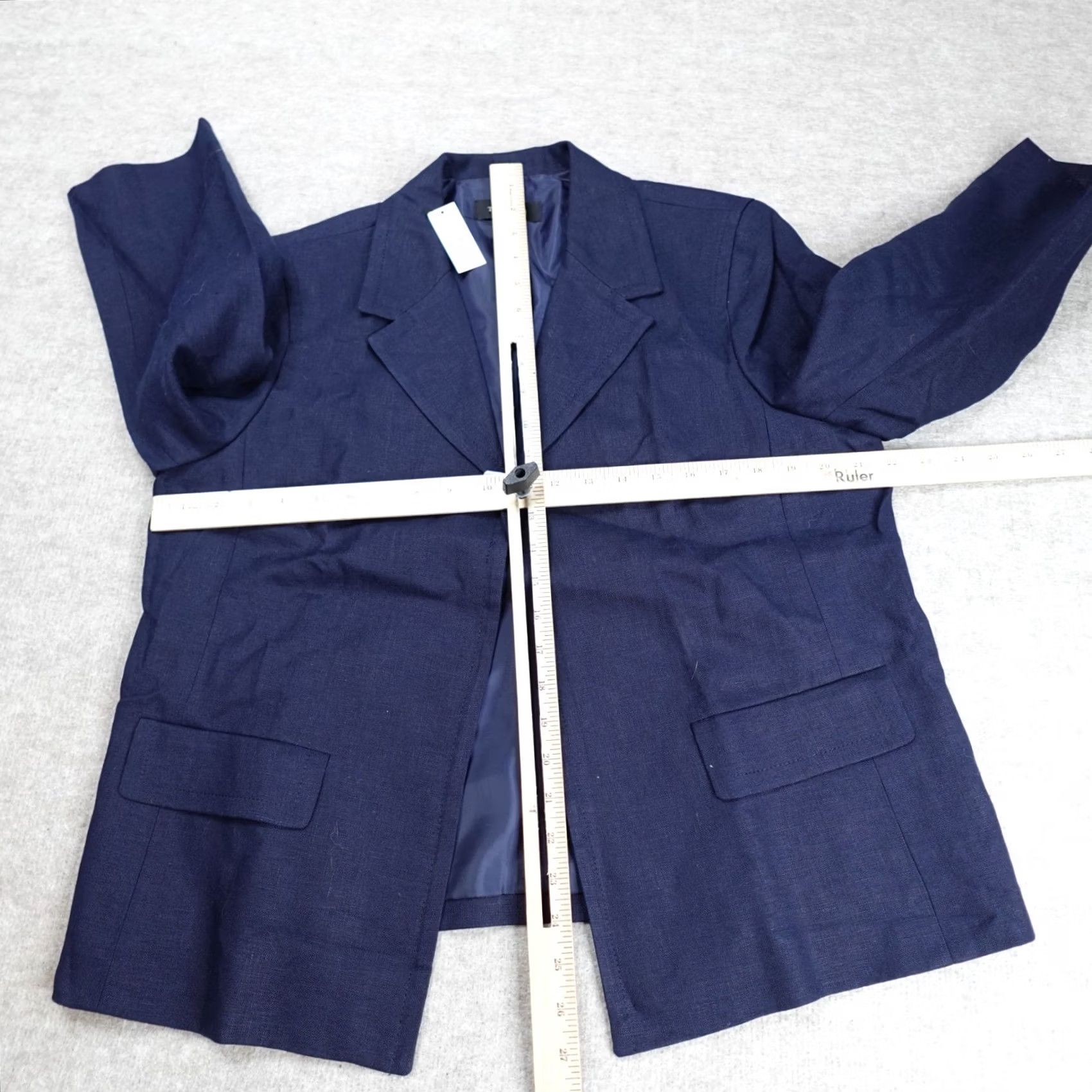 Talbots Talbots Blazer 16 Blue Navy Open Front 100% Linen NEW Women Long Sleeve Short Jacket Coat Tuxedo Size XXL / US 16-18 / IT 52-54 - 5 Thumbnail