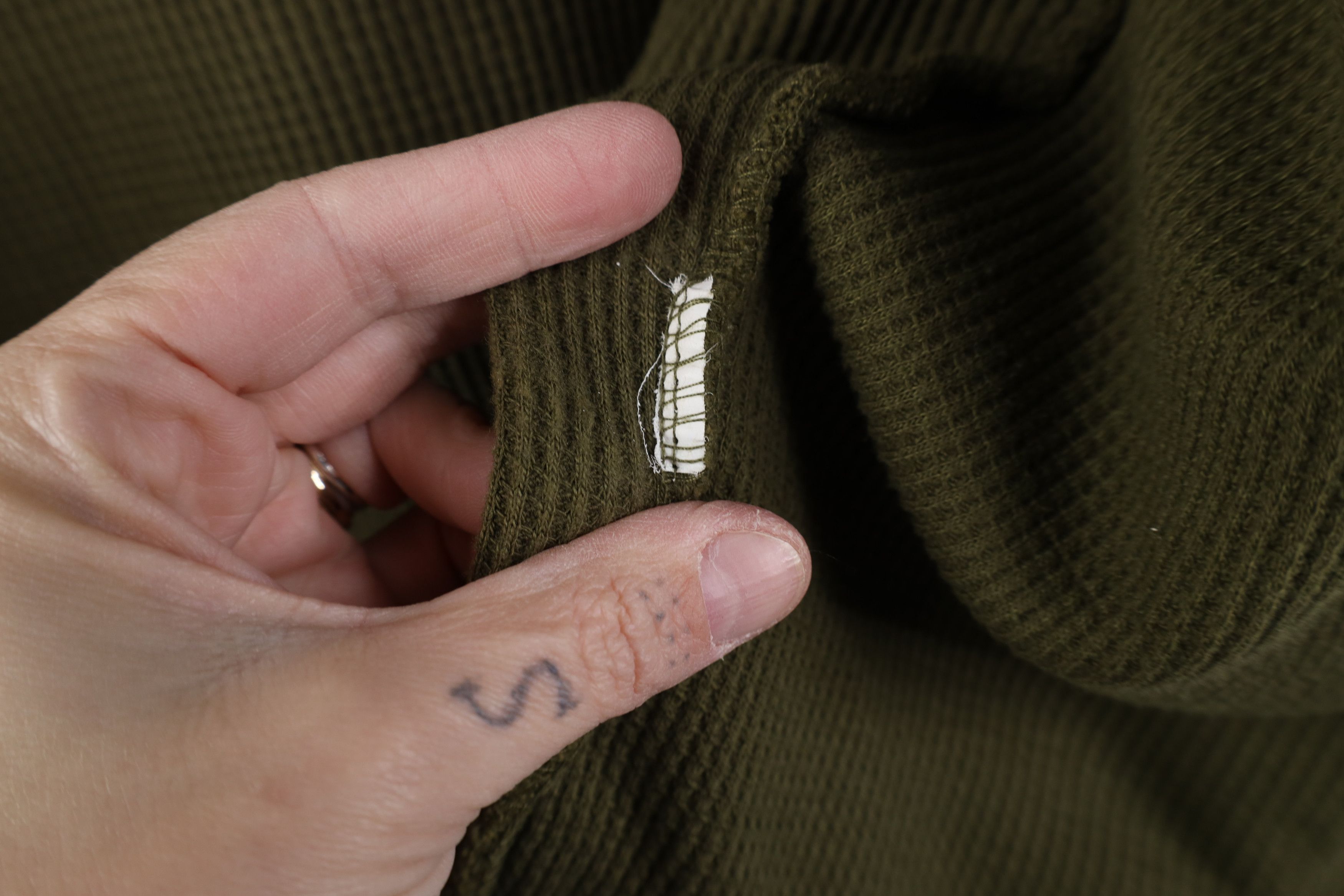 Vintage Vintage 90s Y2K Streetwear Waffle Knit Lined Full Zip Hoodie Size US XL / EU 56 / 4 - 11 Thumbnail