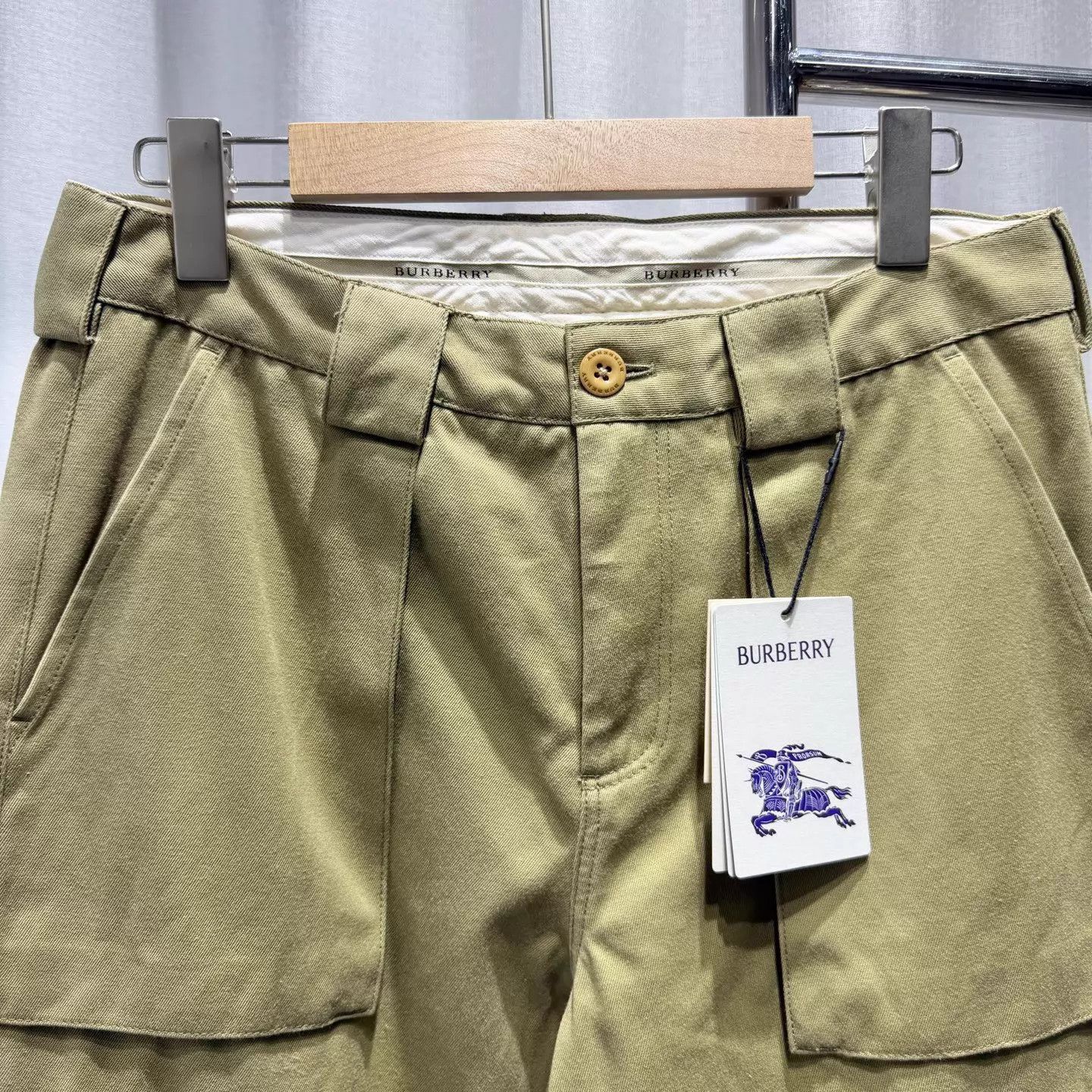 Burberry Burberry 99 New Khaki Cargo Col Logo Embroidery 46 Size US 30 / EU 46 - 3 Thumbnail