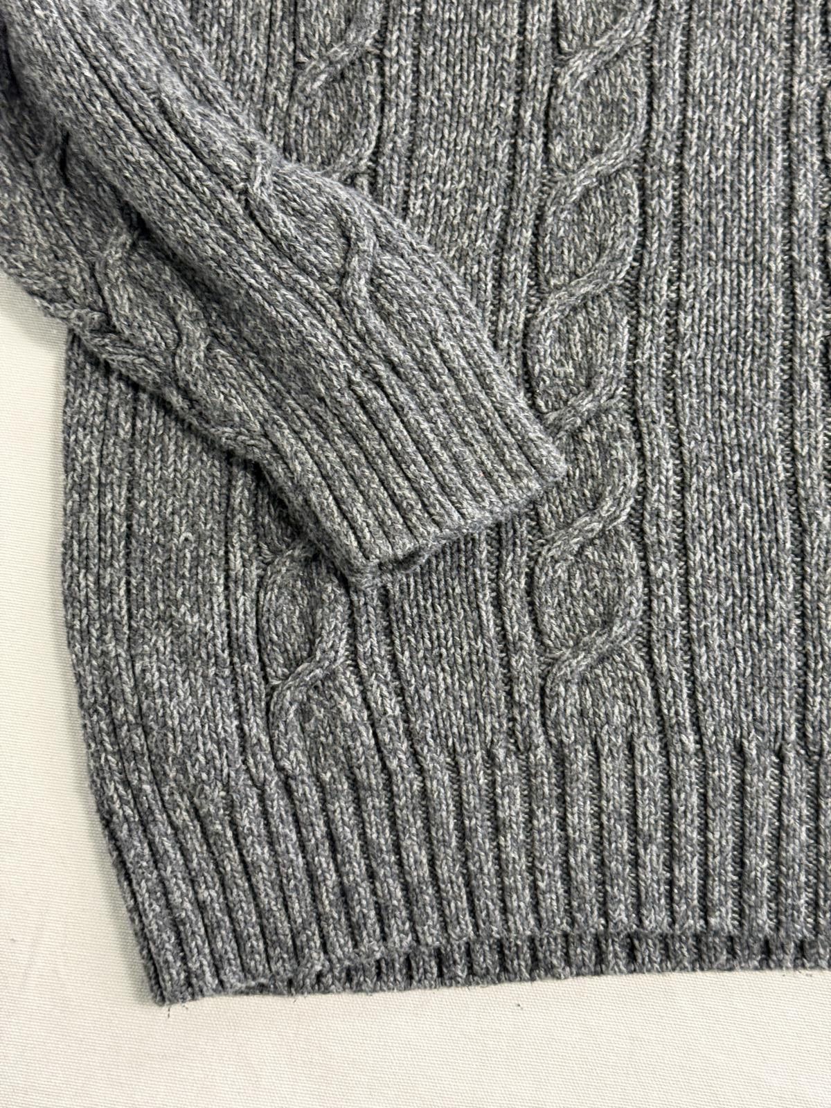 Dockers Dockers Mens Heavy Cable Knit Sweater Grey XXL Size US XXL / EU 58 / 5 - 3 Thumbnail