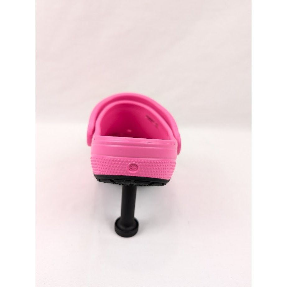 Balenciaga o1rshd1 Rubber Crocs Madame in Electric Pink Size US 6 / IT 36 - 10 Thumbnail