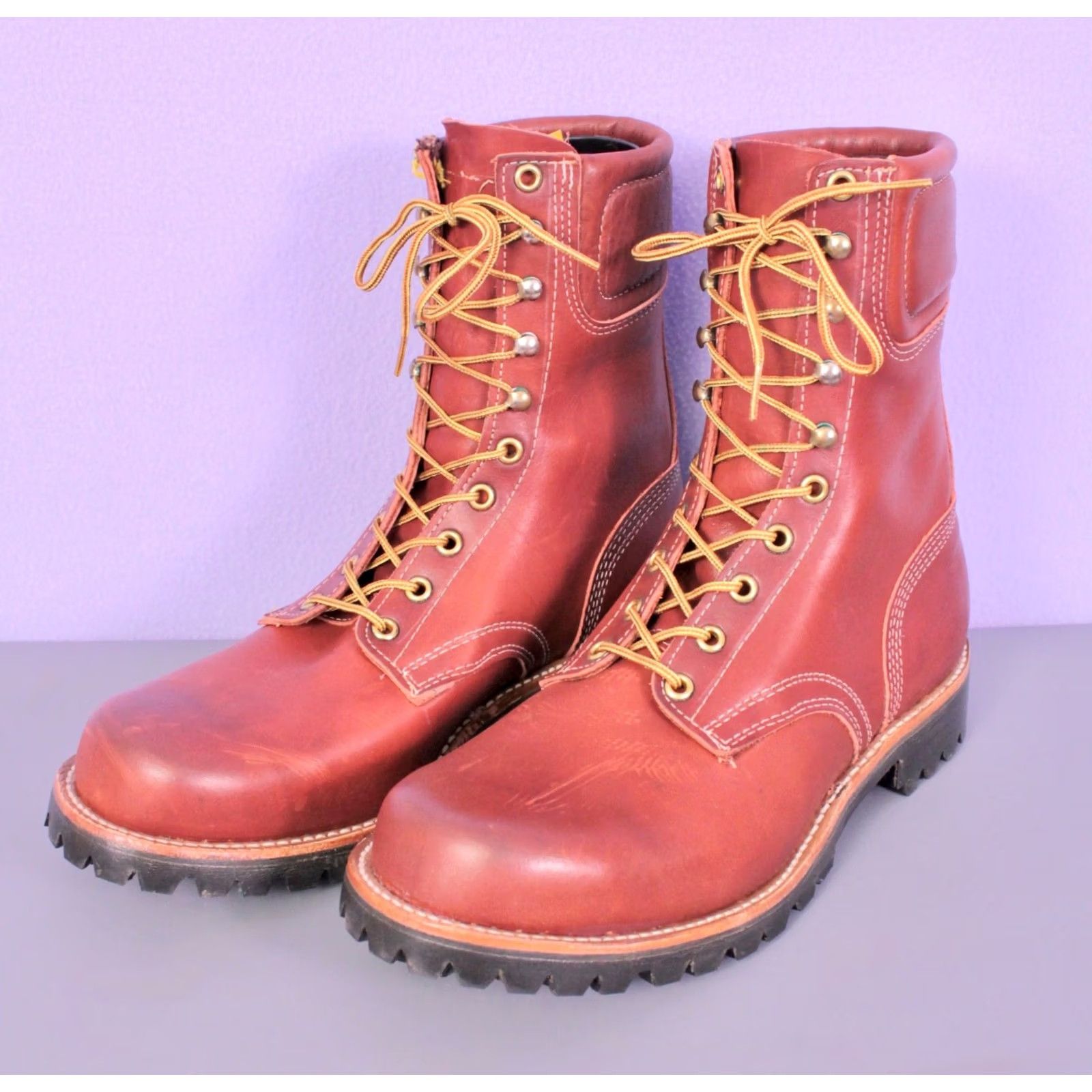 Vintage VINTAGE Golden Retriever Boots Brown Work Hunting 70s 9.5 EEE Mens Size US 10 / EU 43 - 2 Thumbnail