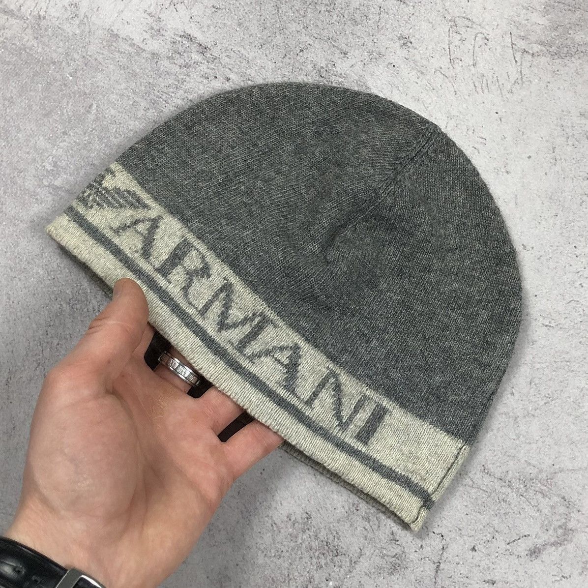 Emporio Armani Emporio Armani Cashmere Wool Rayon Nylon Beanie Hat Size ONE SIZE - 5 Thumbnail