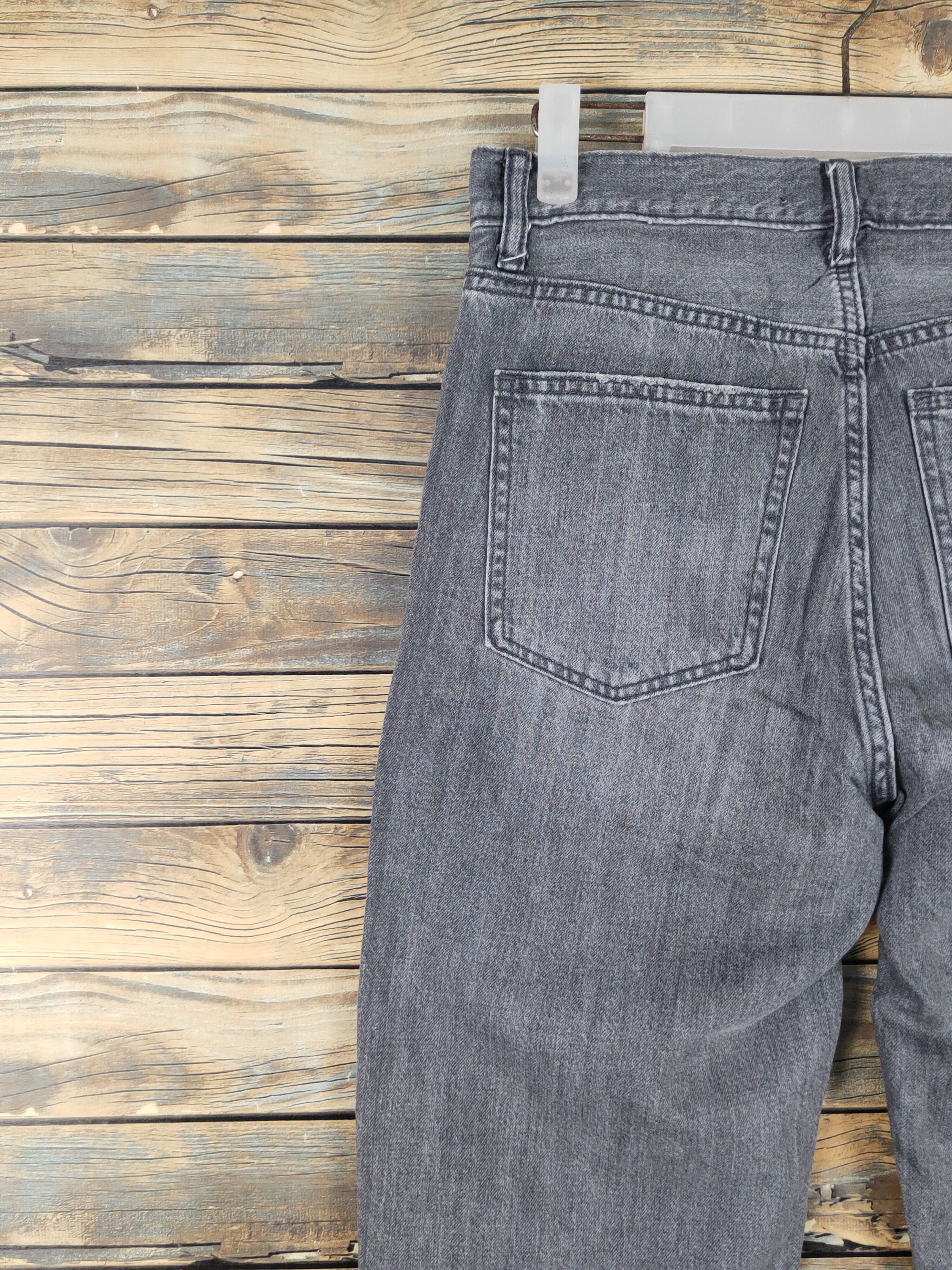 Japanese Brand Uniqlo Black Distressed Ripped denim Jeans #W1561 Size US 28 / EU 44 - 8 Thumbnail