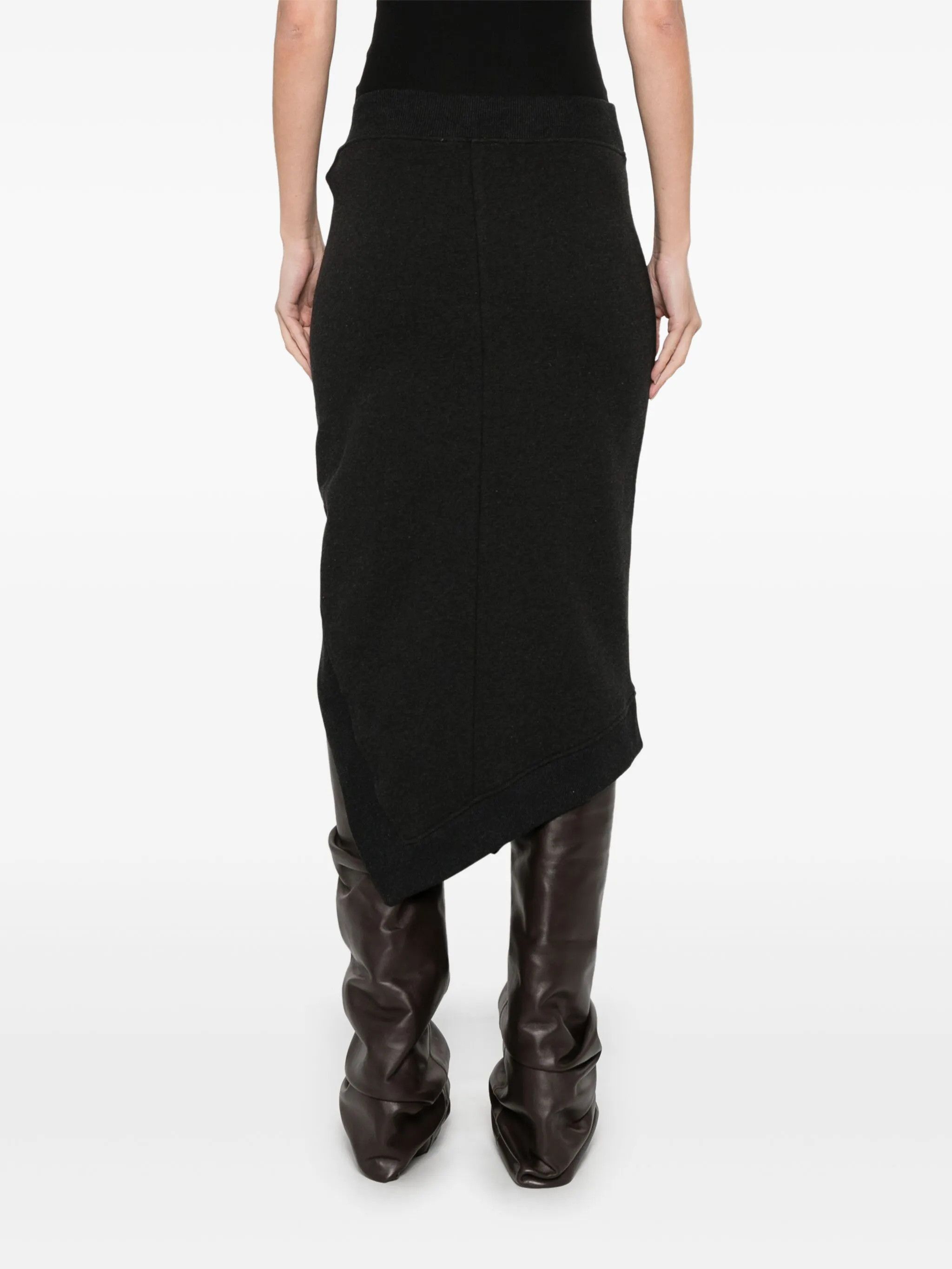The Attico o1s22i1n0325 Asymmetric Midi Skirt in Black Size 26" / US 2 / IT 38 - 4 Thumbnail