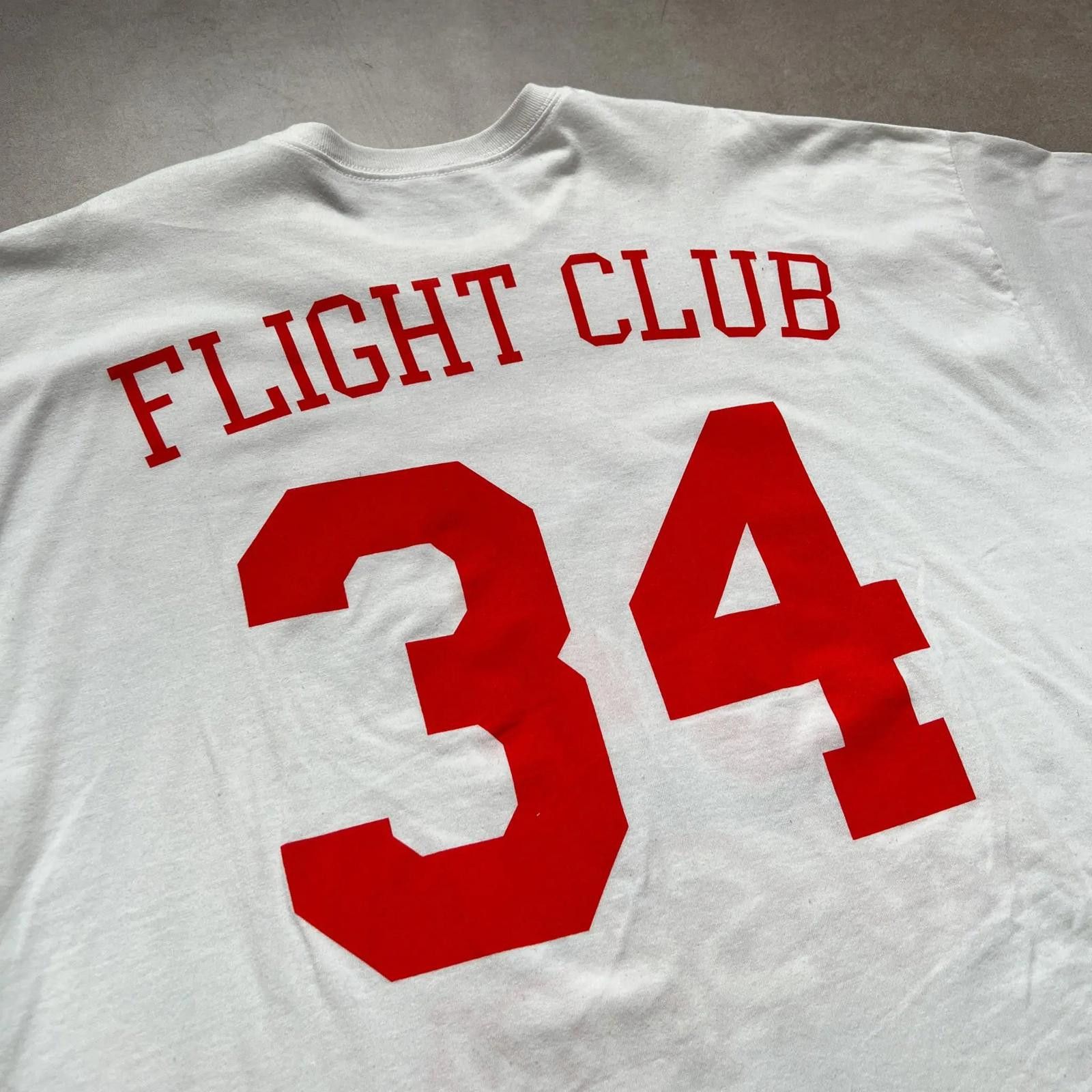 Designer 2000s Rare Flight Club New York White T Shirt - 3XL Size US XXL / EU 58 / 5 - 6 Thumbnail