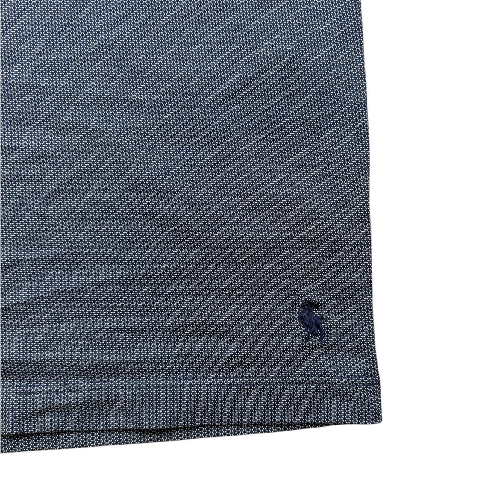 Hart Schaffner Marx Hart Schaffner Marx Navy Blue Print Short Sleeve Polo Shirt Size US M / EU 48-50 / 2 - 2 Thumbnail