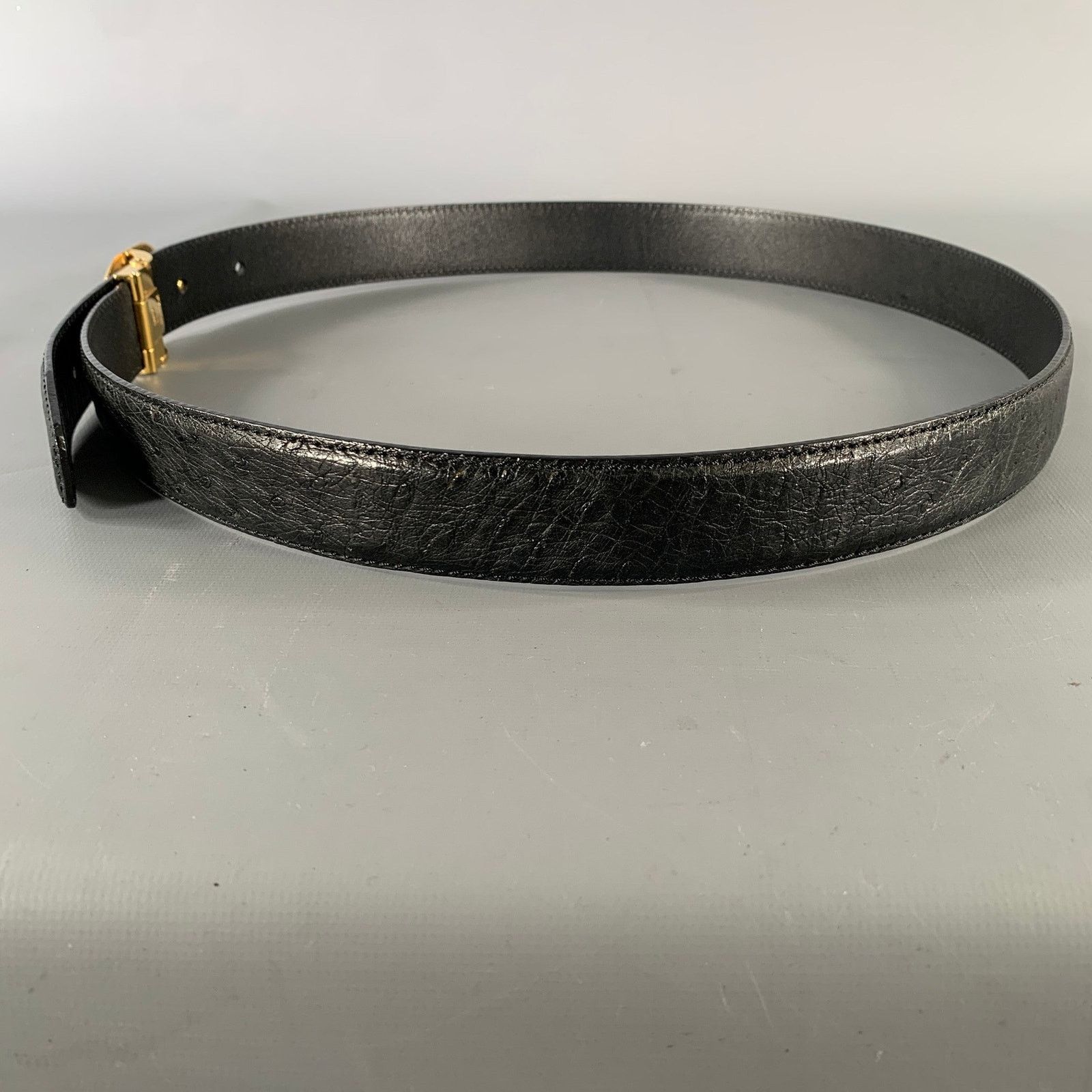 Other DUNHILL Size 36 Black Gold Leather Belt Size 36 - 5 Thumbnail
