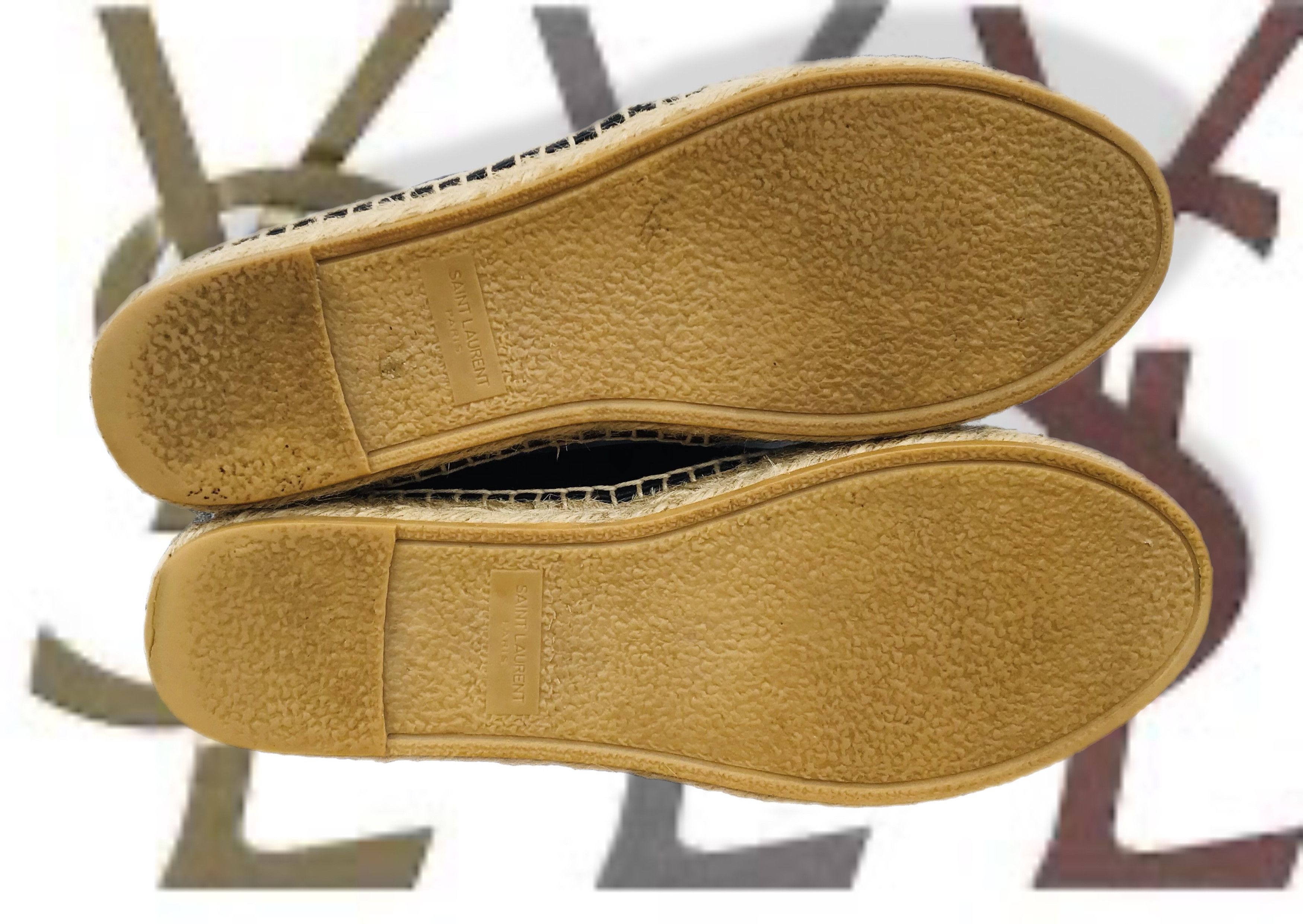 Saint Laurent Paris Saint Laurent Espadrilles YSL Black Leather Flats Slip-On Size US 6.5 / IT 36.5 - 8 Thumbnail