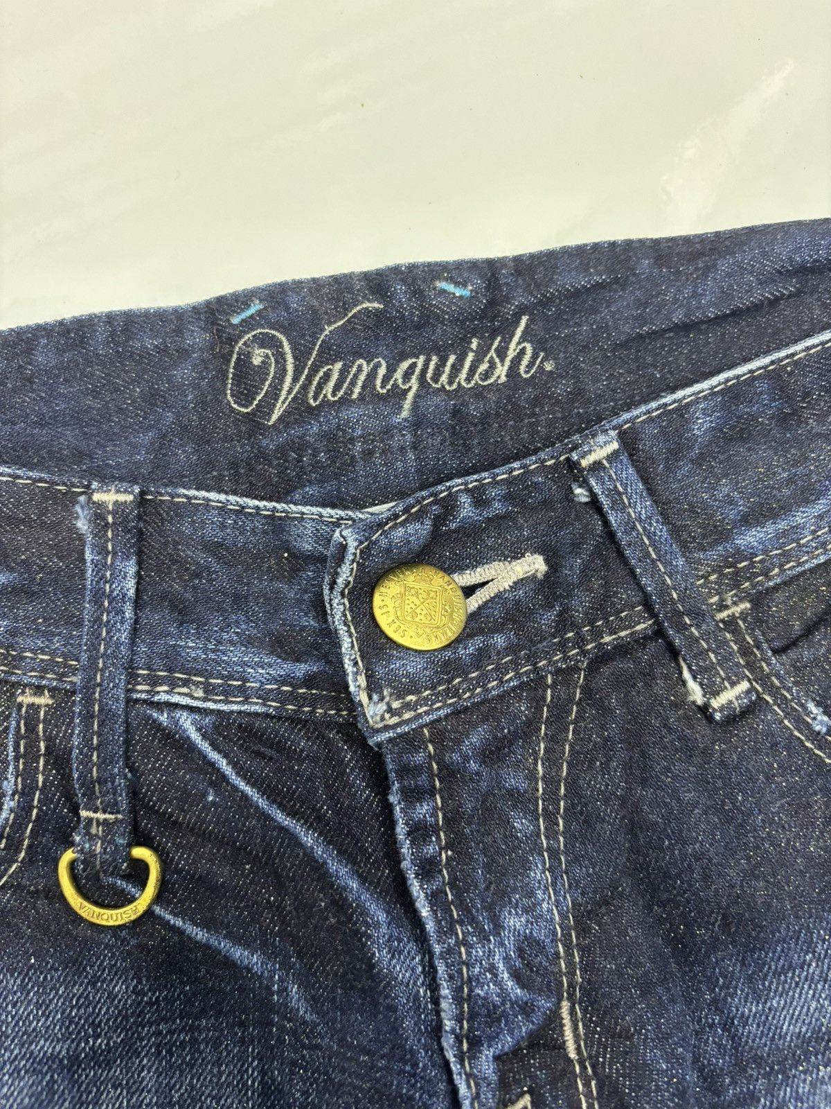 GOSTAR DE FUGA × Hysteric Glamour × If Six Was Nine Vanquish Flared Denim Gold Speckle Detail Distressed Jeans Size US 30 / EU 46 - 9 Thumbnail