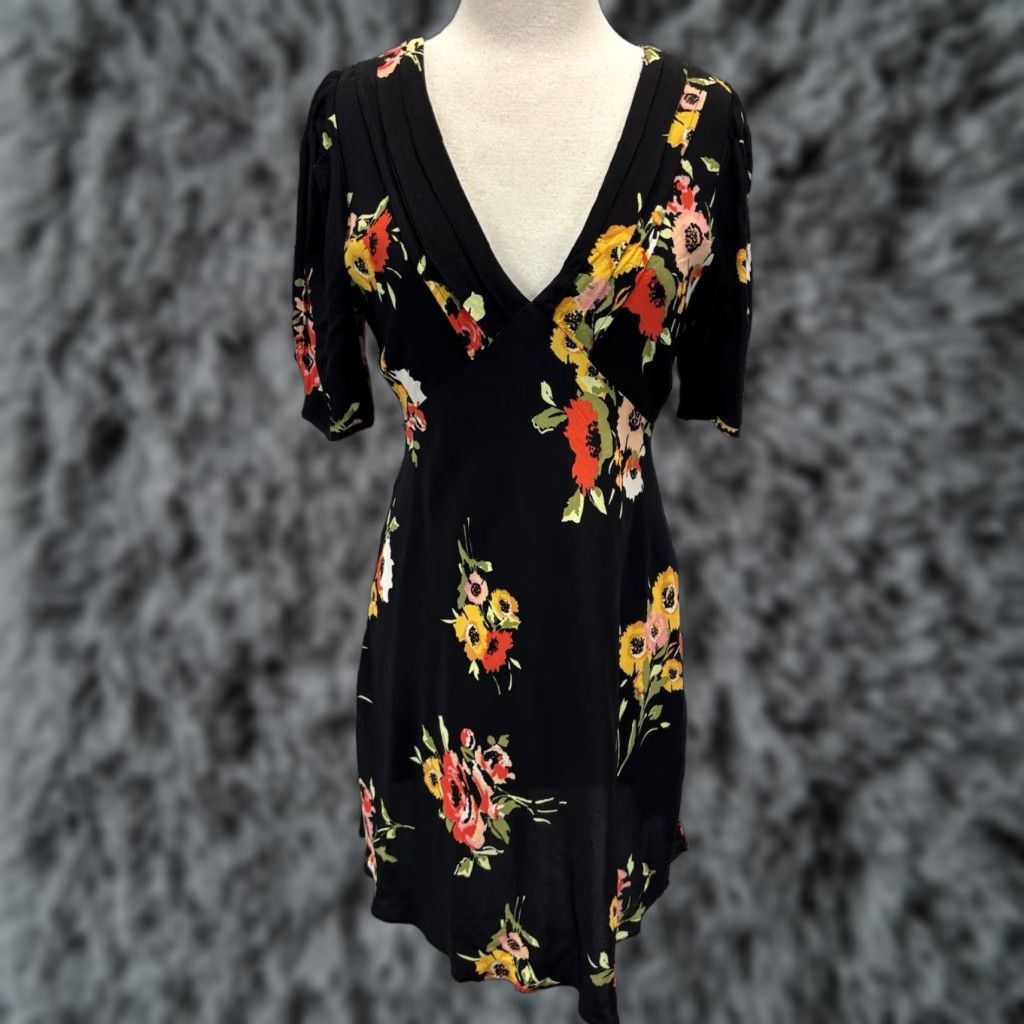 Free People Free People Daisy Jane floral mini dress in black | Grailed