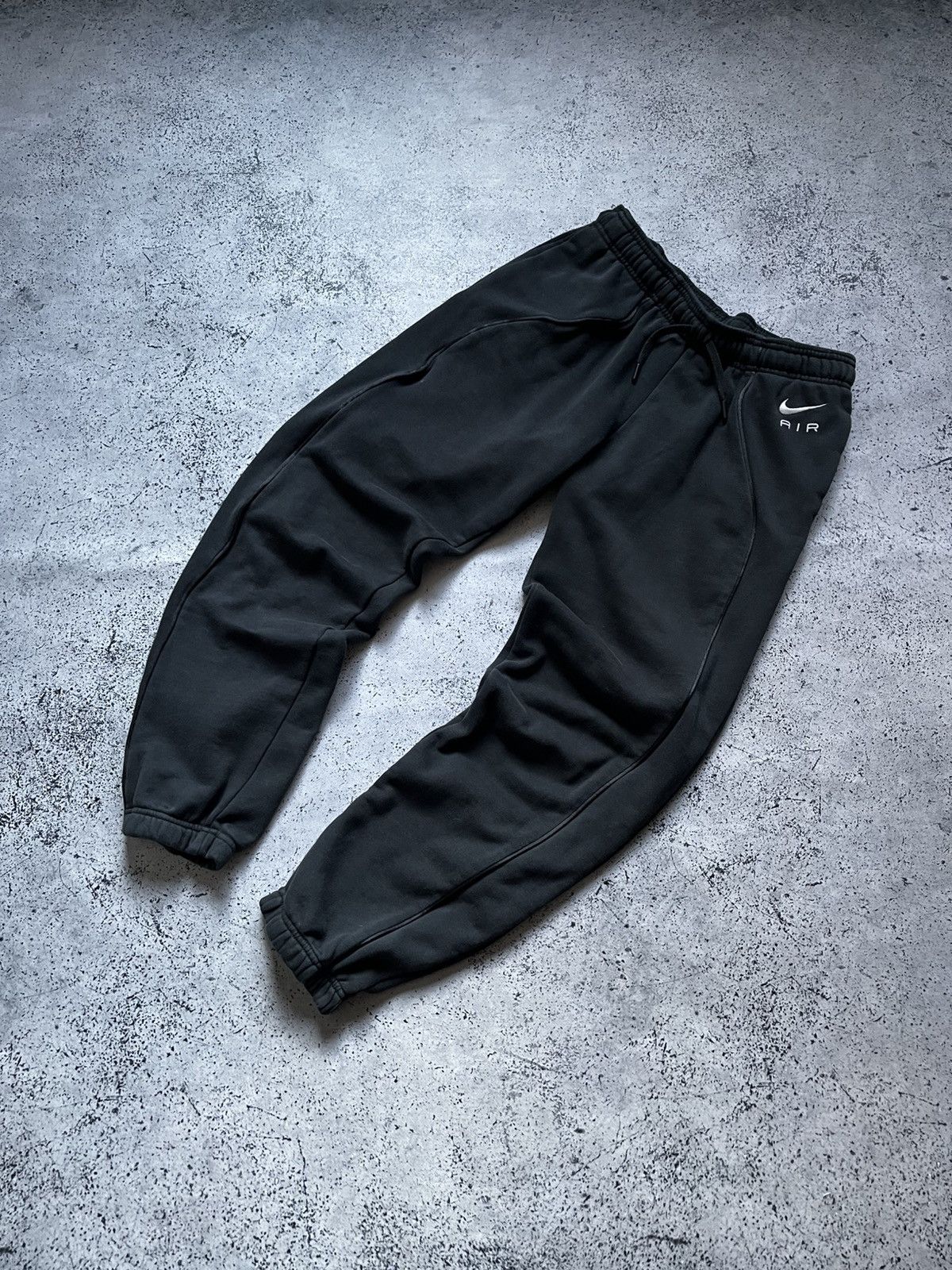 Vintage Nike Drill Sweatpants Mini Logo Black Joggers Y2K