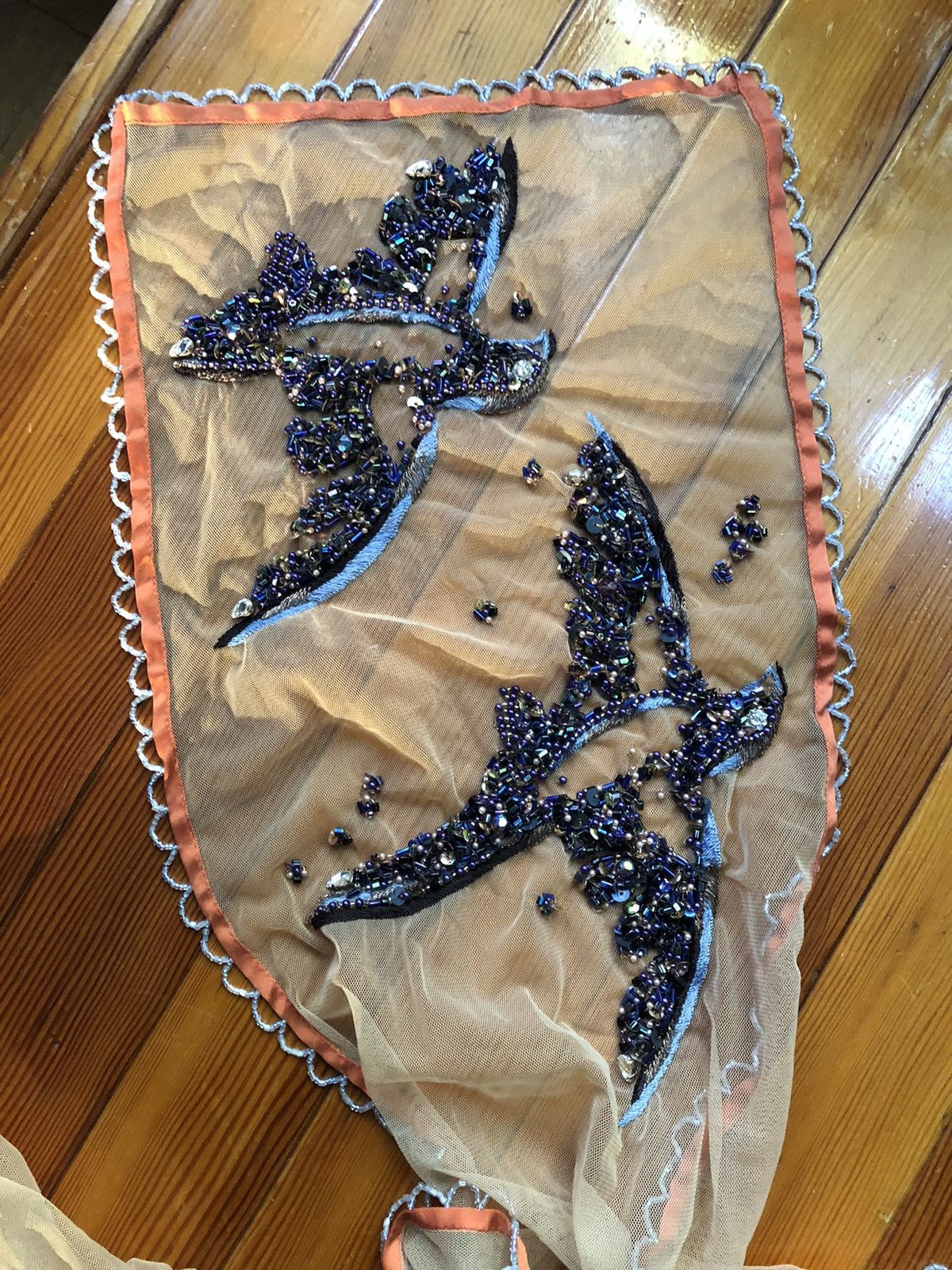 Dries Van Noten Incredible Beaded Crystal Silk Scarf Size ONE SIZE - 7 Thumbnail