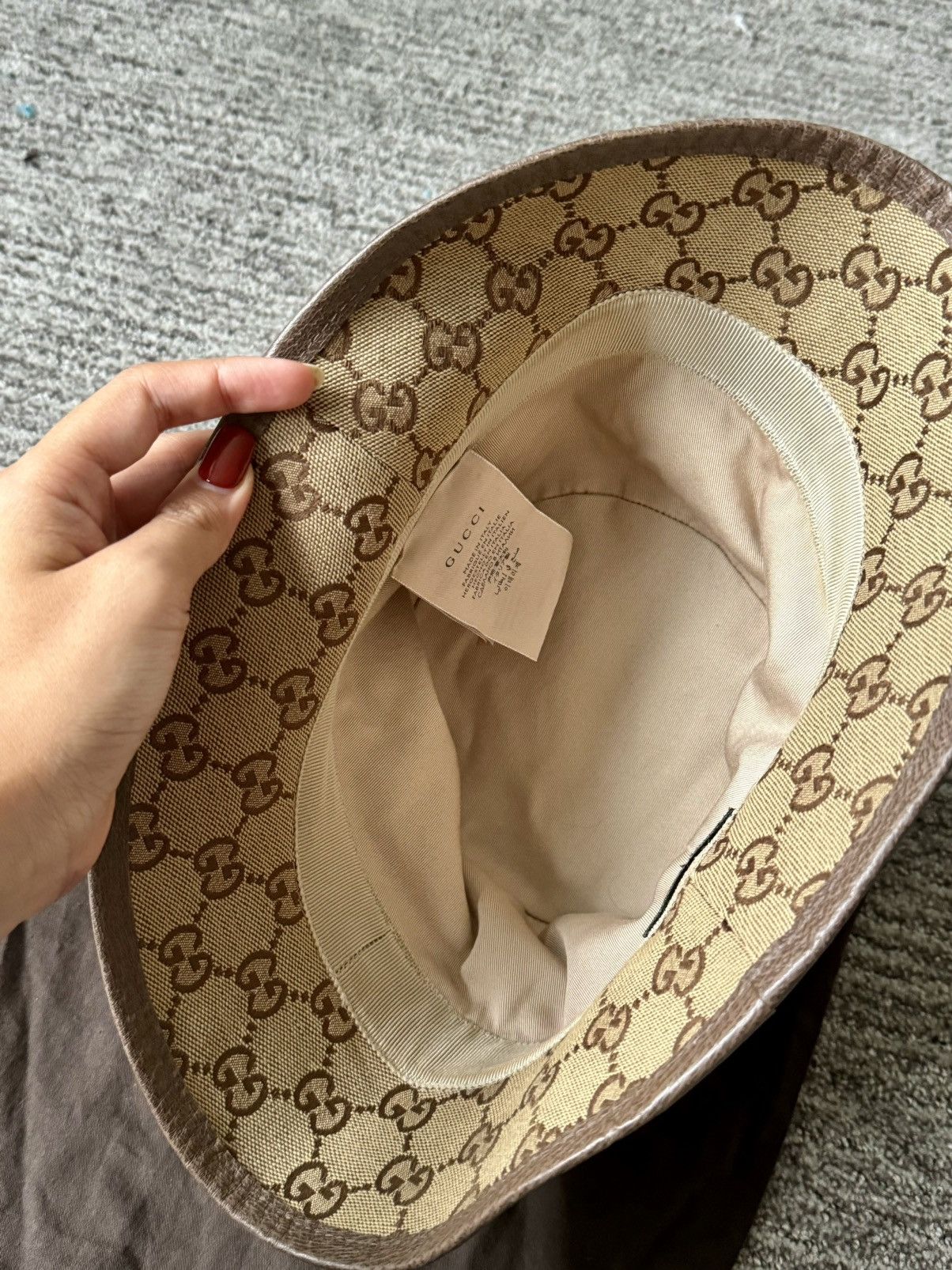 Gucci Auth Gucci GG cotton blend canvas bucket hat Size ONE SIZE - 5 Thumbnail
