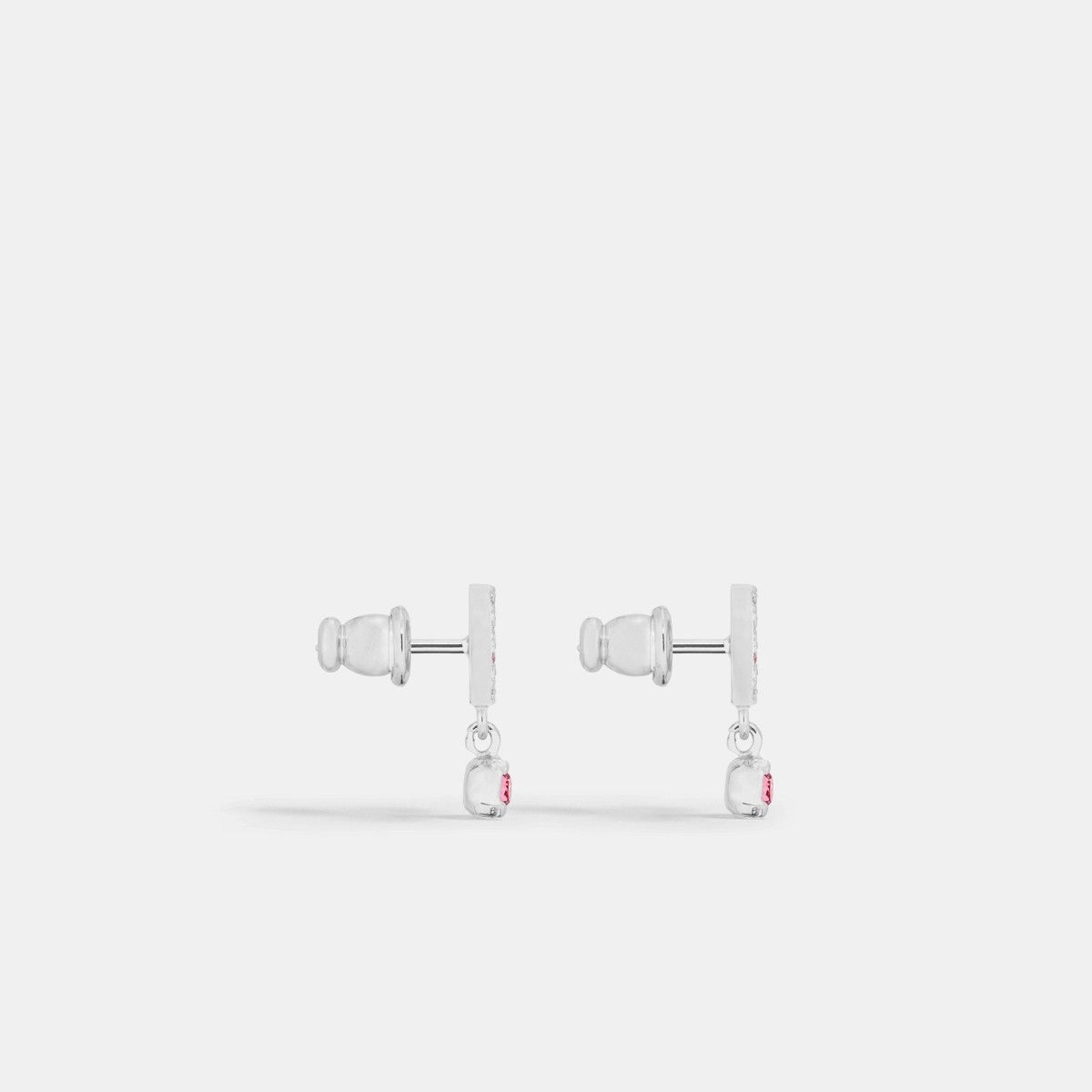 Dior o1bcso1str0126 Size:OS/Petit Cd Earrings in Silver/Pink Size ONE SIZE - 2 Thumbnail