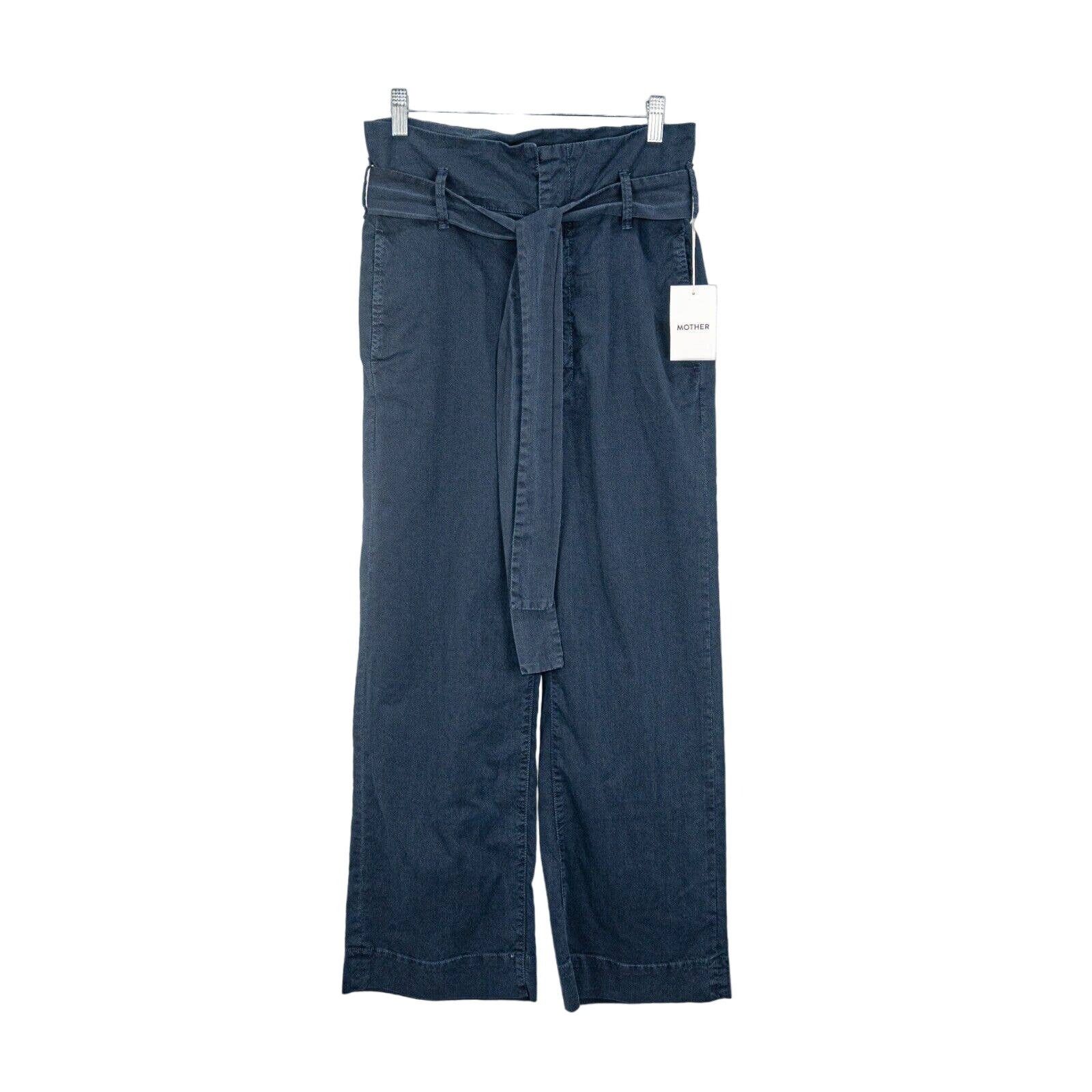 MOTHER MOTHER Denim Paperbag Greaser Ankle Pants Navy Blue Sz 25 Size 25" / US 0 / IT 36 - 8 Thumbnail