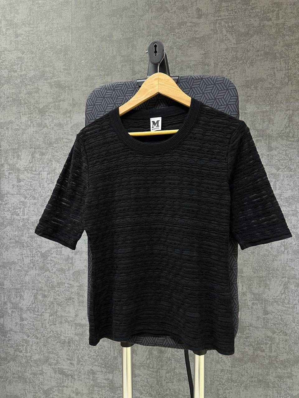 Missoni × Vintage Vintage Missoni Black Women T-shirt Size M / US 6-8 / IT 42-44 - 3 Thumbnail
