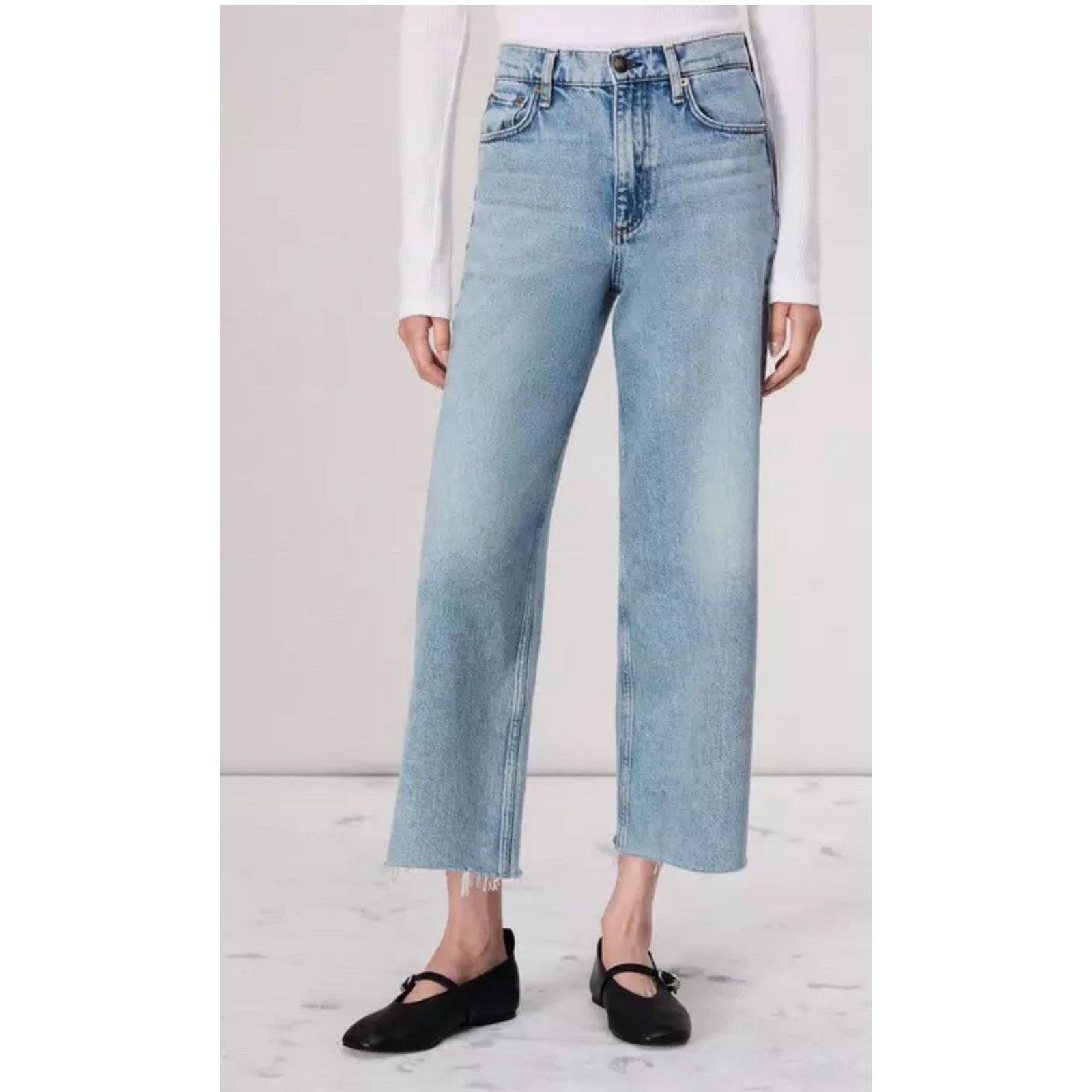 Rag & Bone RAG & BONE Ninae Wide leg jeans Blue 28 A000876 Size 36" / US 14 / IT 50 - 1 Thumbnail