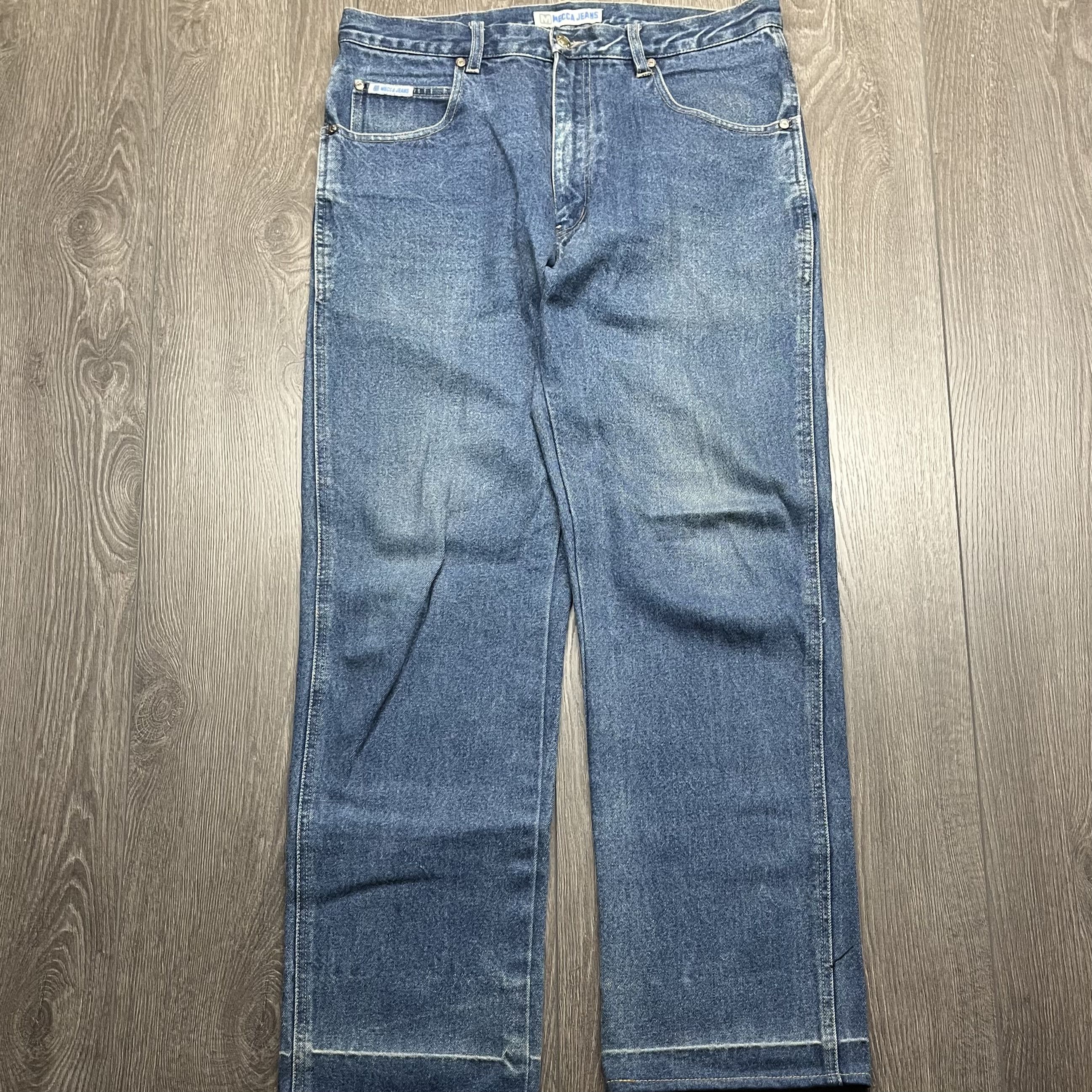 Mecca × Vintage Vintage Mecca Skate Wide Leg Baggy Denim Jeans Size US 34 / EU 50 - 4 Thumbnail