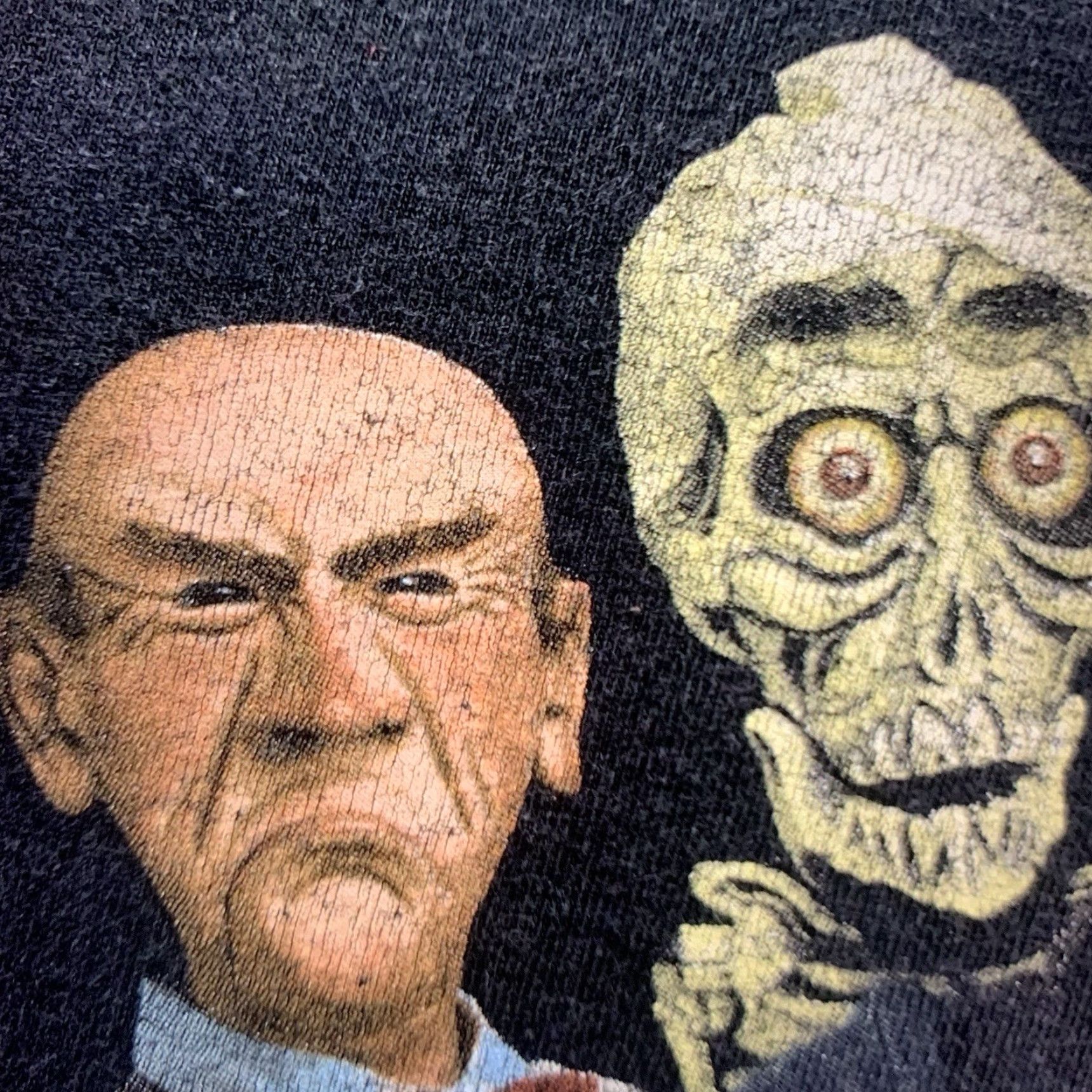Hanes VINTAGE Jeff Dunham T-Shirt Peanut Identity Crisis 2010s Tour Mens Large Black Cotton Double-Sided Size US L / EU 52-54 / 3 - 7 Thumbnail