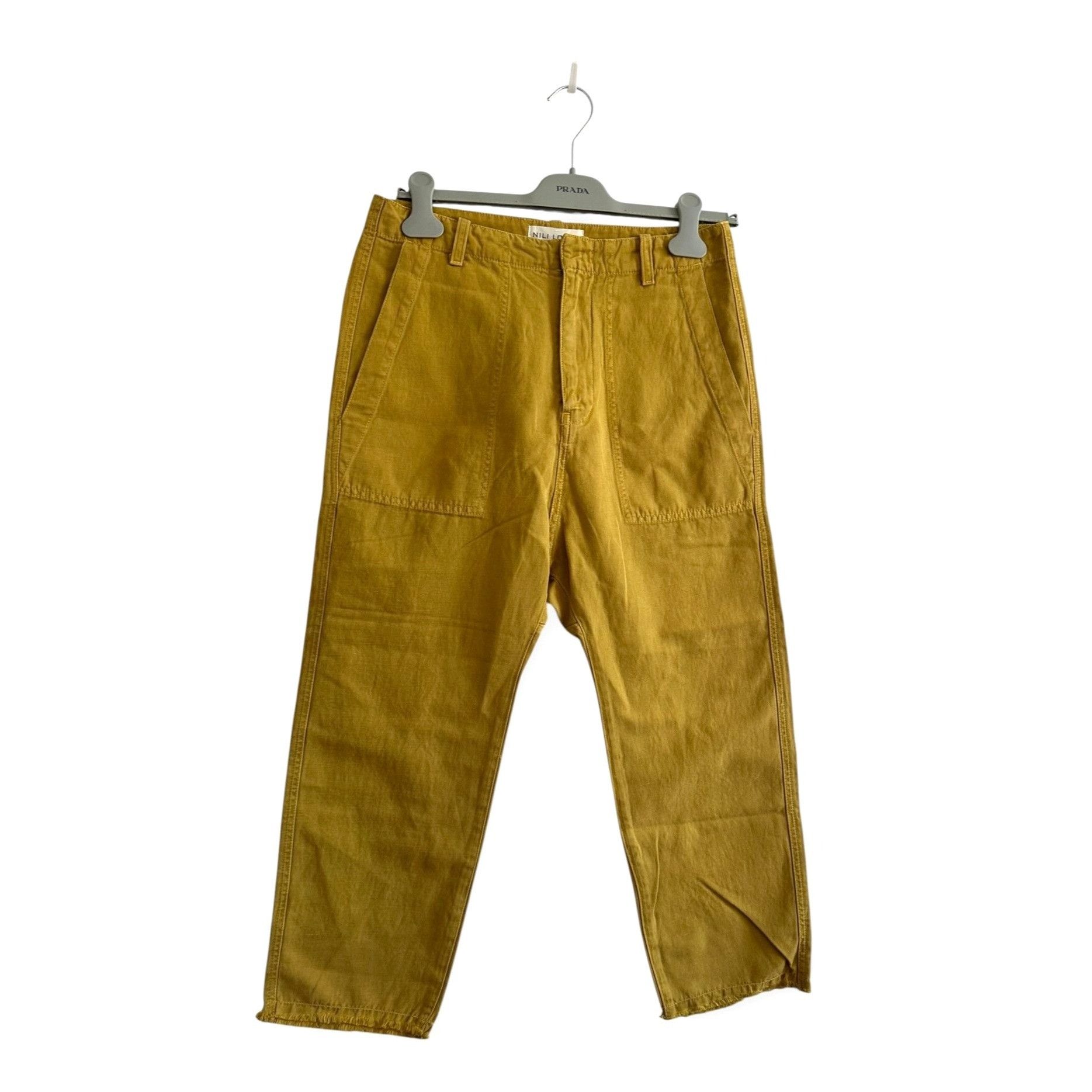 Nili Lotan Nili Lotan Luna Pants, Size 2. Mustard, Cotton/Linen, NWT Size 26" / US 2 / IT 38 - 1 Thumbnail