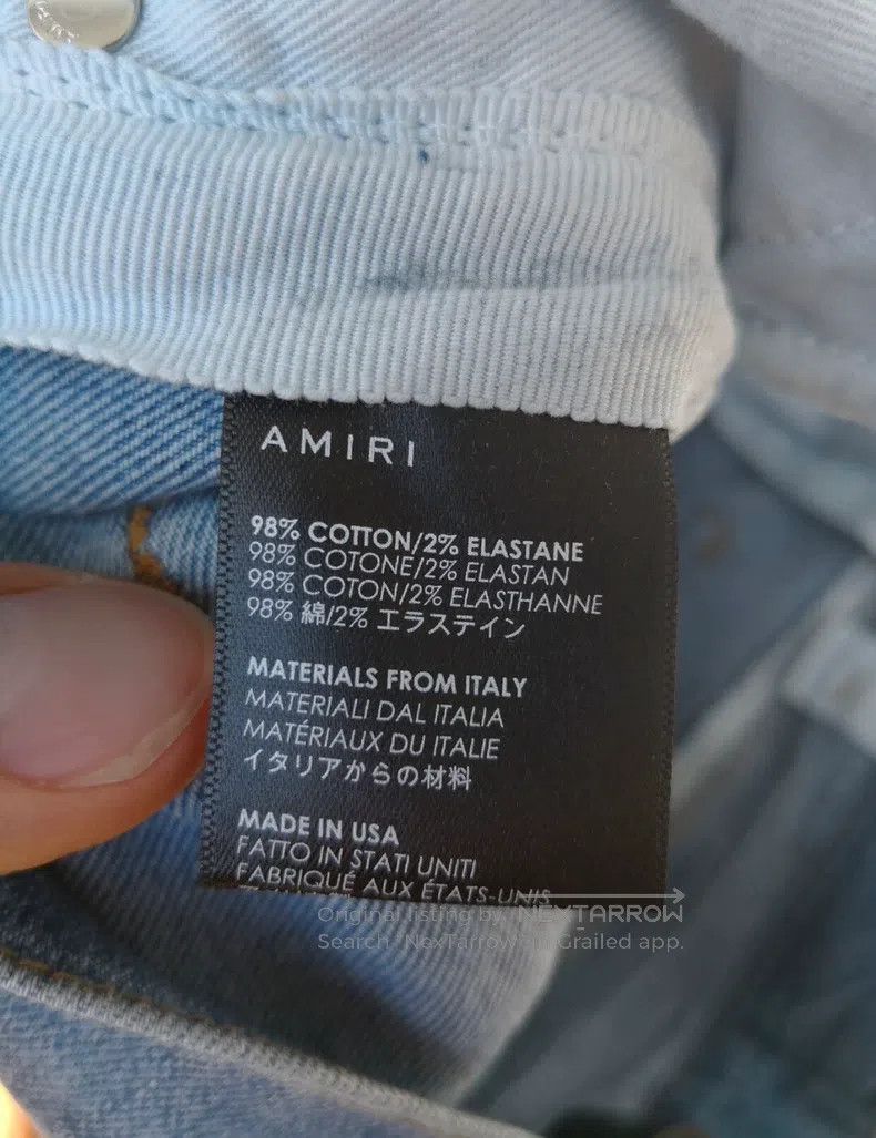 Amiri Amiri Classic Note Patchwork Blue Bull Size 32 Size US 32 / EU 48 - 5 Thumbnail