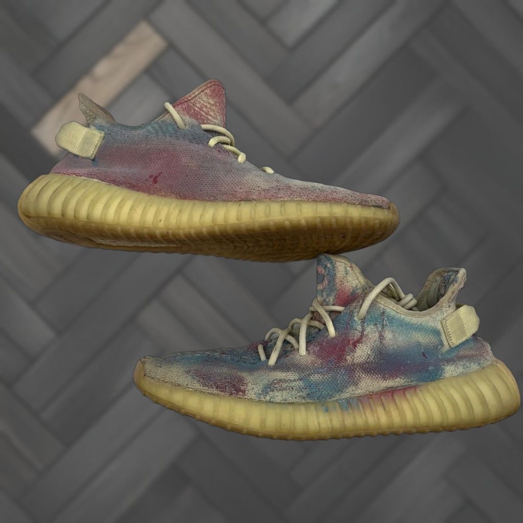 MEN'S ADIDAS YEEZY BOOST 350 V2 BUTTER SNEAKER CUSTOM DYE PINK