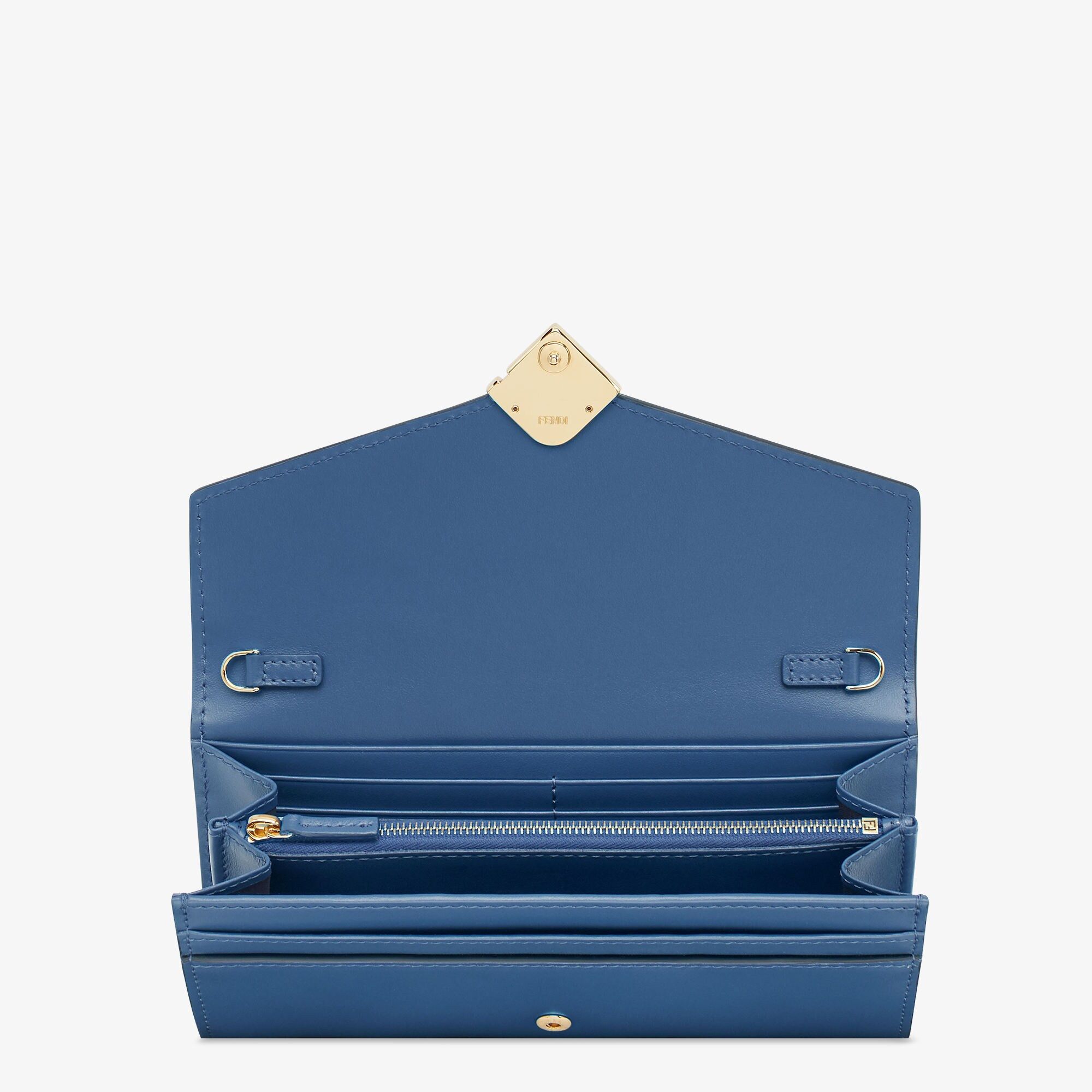 Fendi o1s1wg111225 Size:OS/Ff Continental With Chain in Blue Size ONE SIZE - 4 Thumbnail