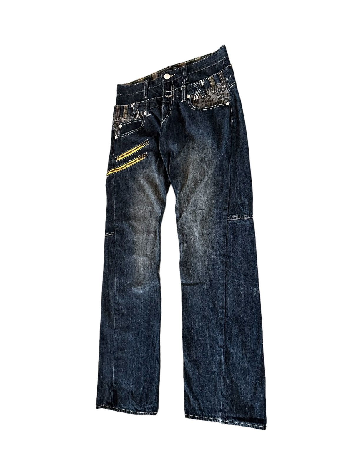 If Six Was Nine Dominate Doublewaist Denim Jeans Size US 32 / EU 48 - 6 Thumbnail