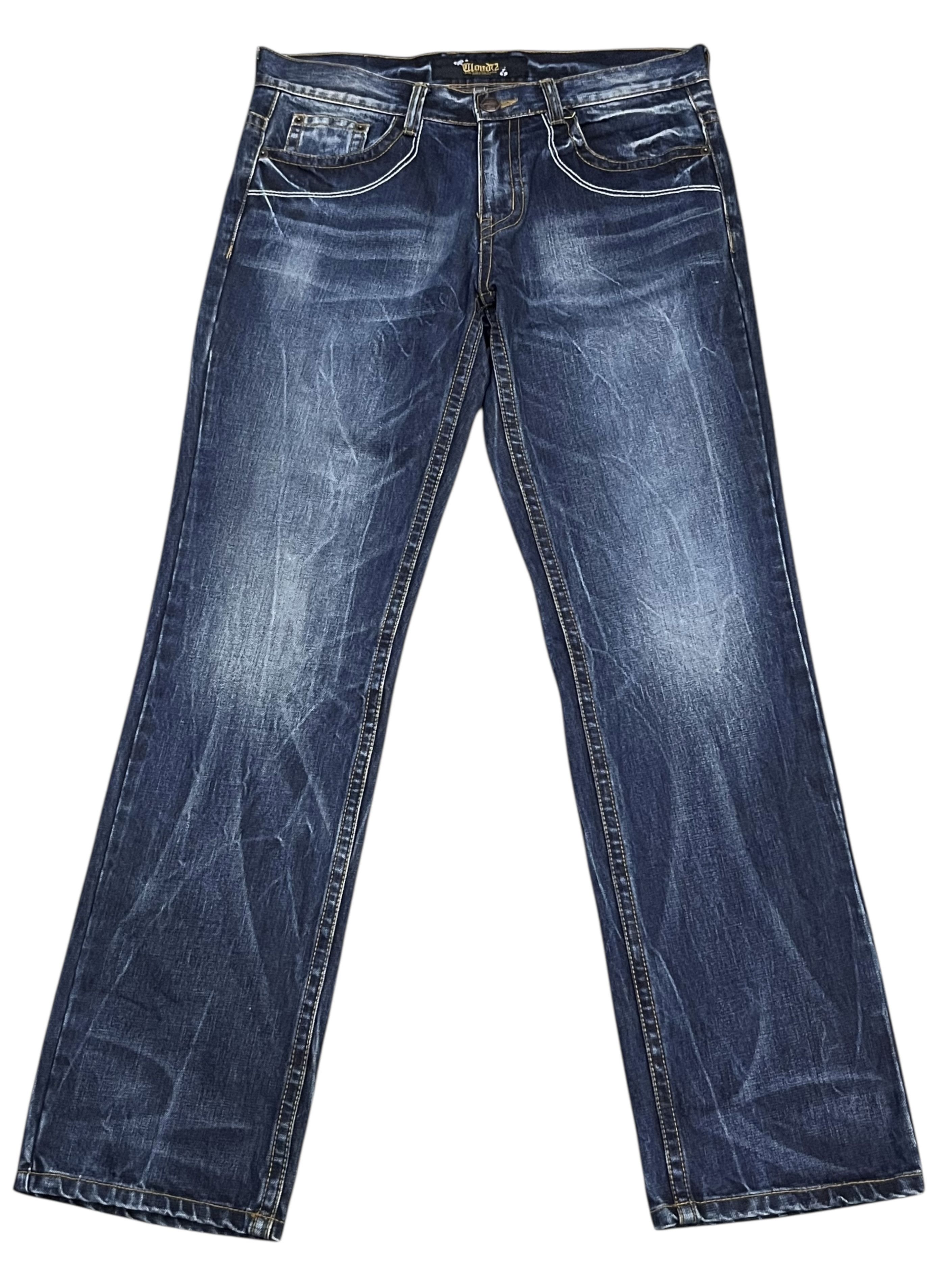 Red Clouds Collective Vintage CLOUD DENIM BigBold Embroidery Skull Jeans Karakuri Size US 32 / EU 48 - 5 Thumbnail