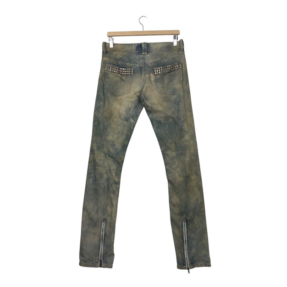 Japanese Brand Vintage Skinny Denim Jeans Glad News Acid Wash Issey Miyake Size US 34 / EU 50 - 9 Thumbnail