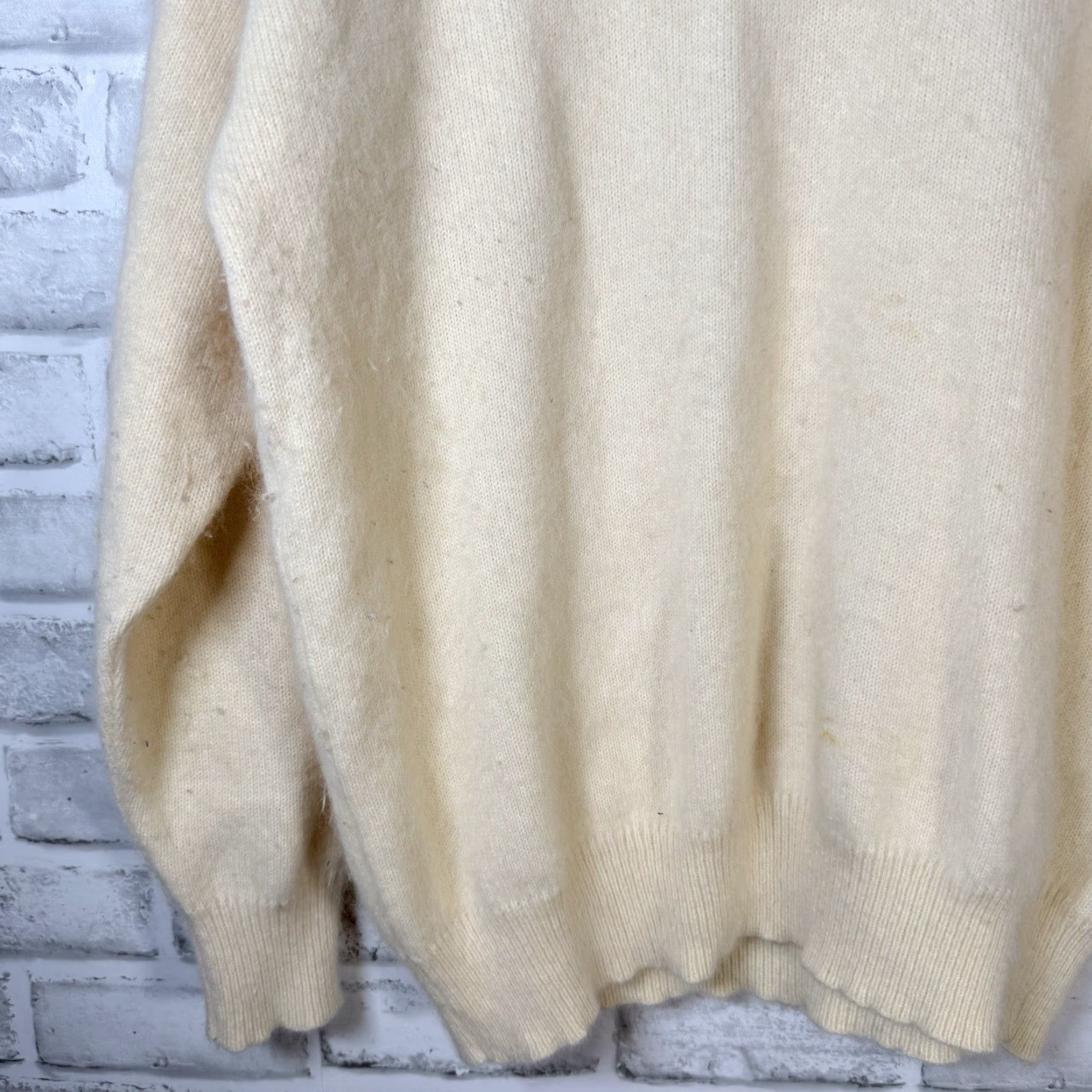Vintage Woolcraft Cream 100% Wool Long Sleeve Pullover Sweater Womens Size L Made in New Zealand Size L / US 10 / IT 46 - 3 Thumbnail