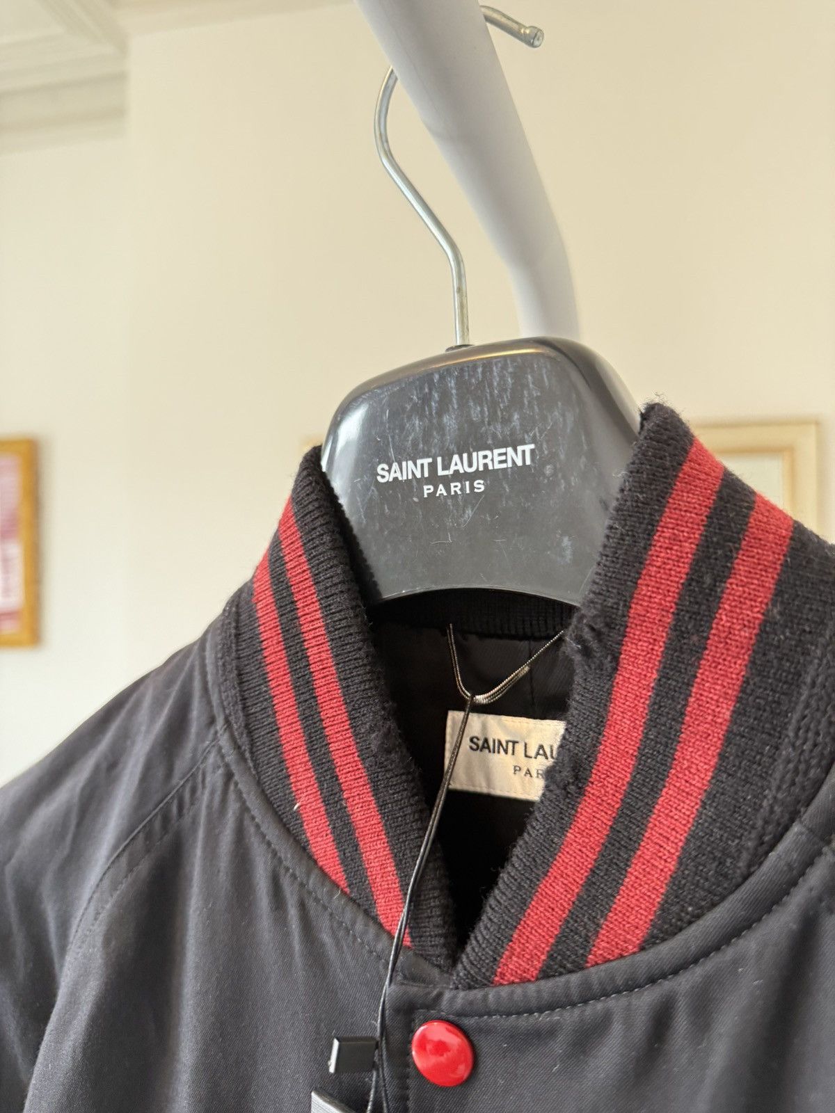 Saint Laurent Paris SS17 Saint Laurent Distressed Viscose Bomber Jacket Size US M / EU 48-50 / 2 - 10 Thumbnail