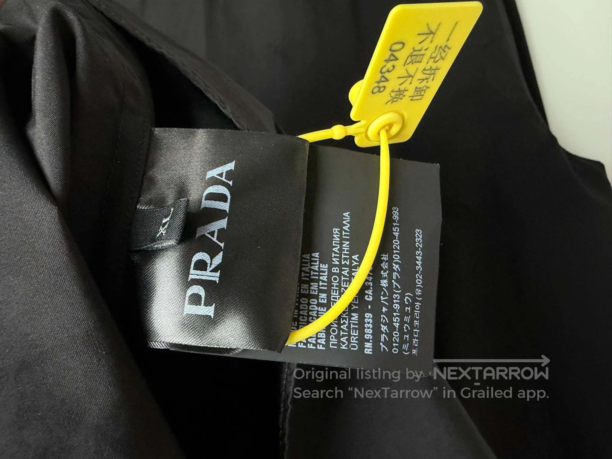 Prada Prada Triangle Logo Functional Pocket Long Sleeve Shirt Size US XL / EU 56 / 4 - 7 Thumbnail