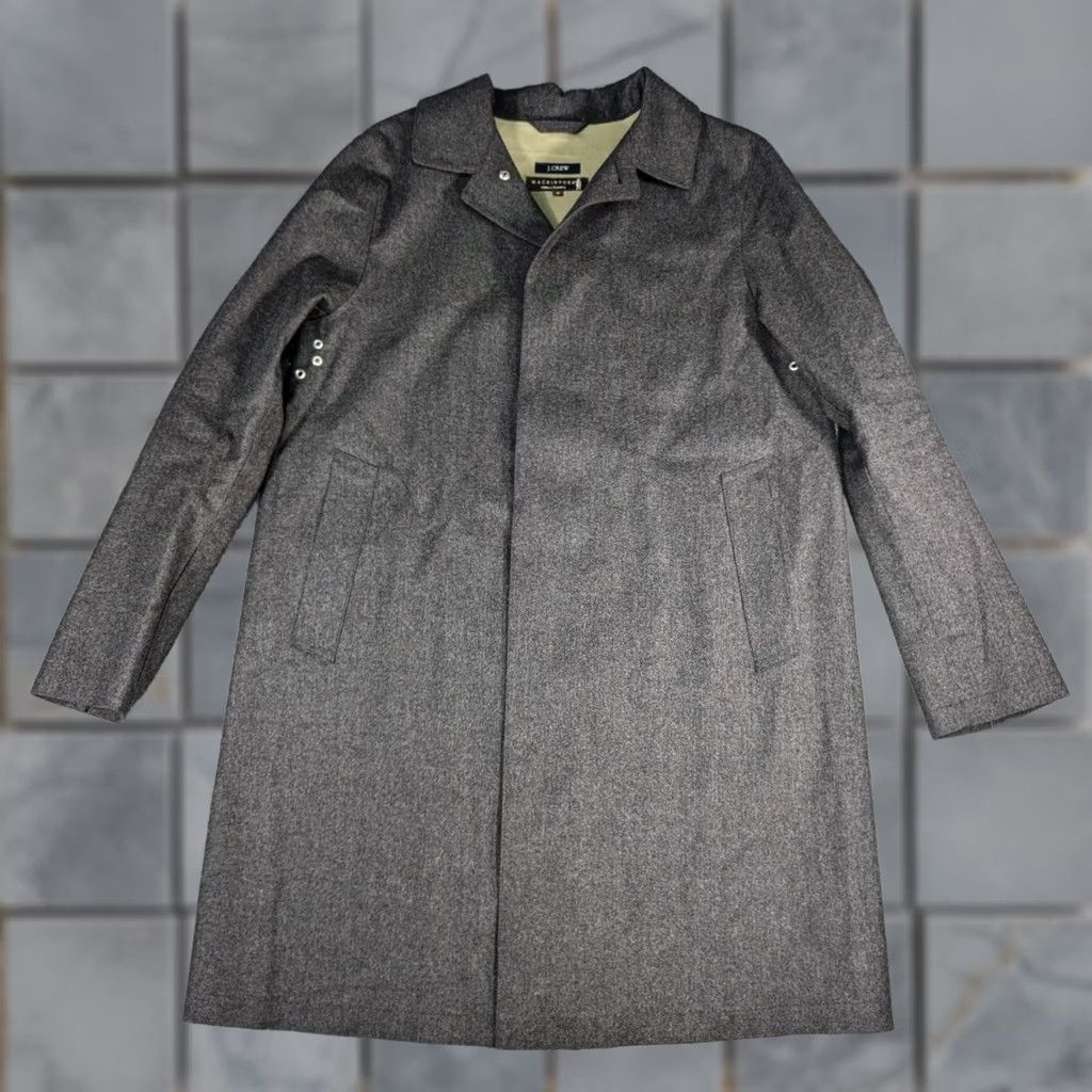 J.Crew J.CREW Mackintosh Dunkeld Coat Gray Rain Trench Jacket Sz. M Men Wool Regular Flawless Condition Size US M / EU 48-50 / 2 - 1 Thumbnail
