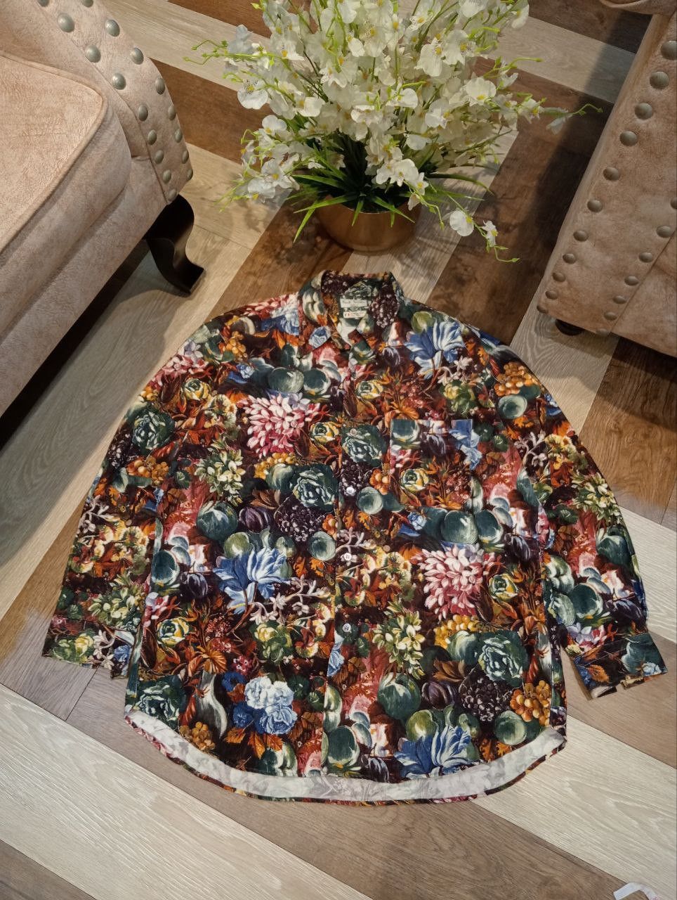 Paul Smith VINTAGE PAUL SMITH LONDON FLORAL OVERPRINT OVERSIZED SHIRT Size US M / EU 48-50 / 2 - 2 Thumbnail