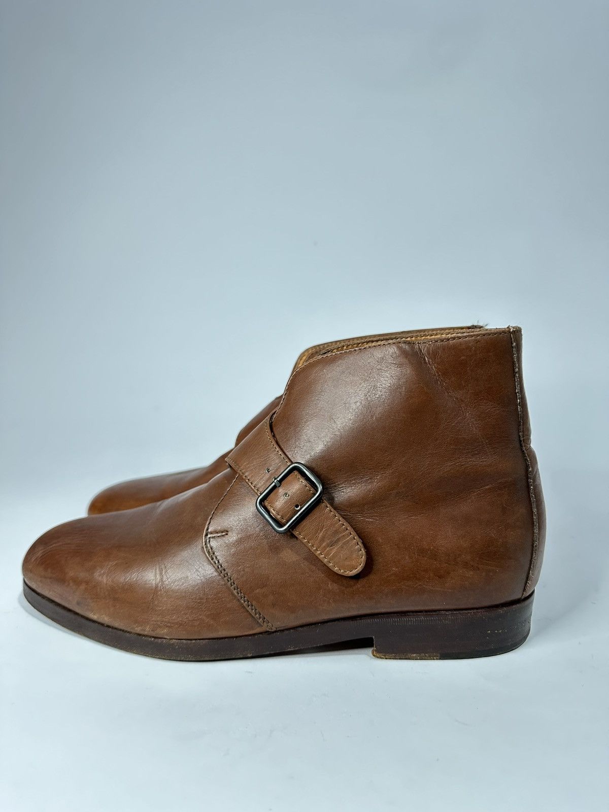 Dolce & Gabbana Vintage 70’s Dolce & Gabbana Monk Strap Leather Ankle Boots. Size US 8 / EU 41 - 2 Thumbnail