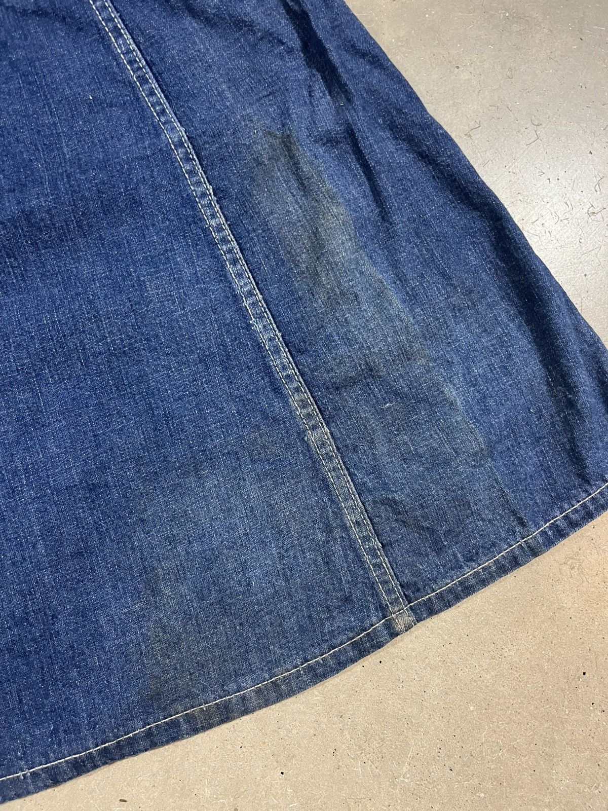 Vintage Vintage 60s Selvedge Denim Skirt Faded Blue Size 25" / US 0 / IT 36 - 7 Thumbnail