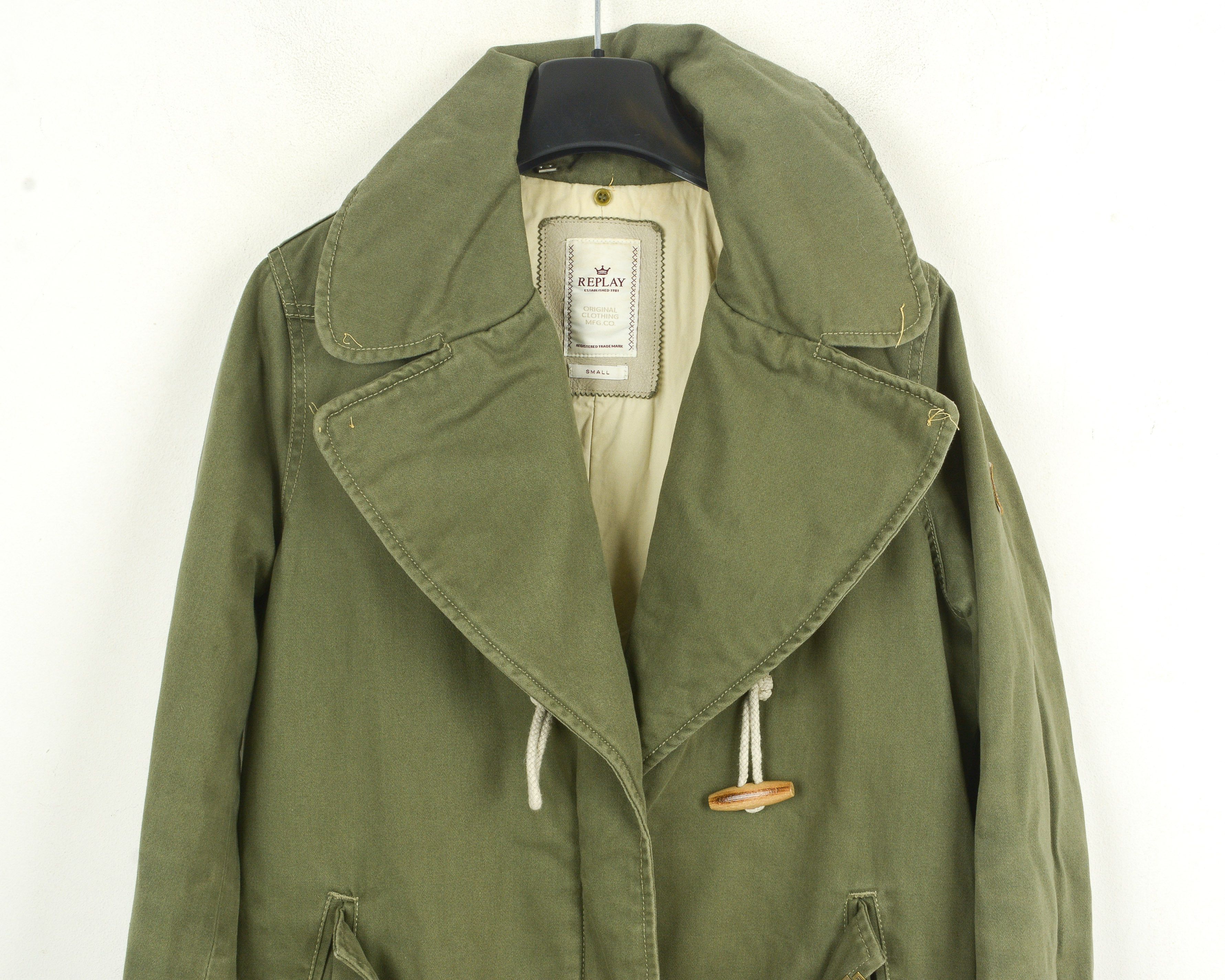 Replay Womens S Jacket Coat Cotton Toggle Winter Fishtail Parka Size S / US 4 / IT 40 - 3 Thumbnail