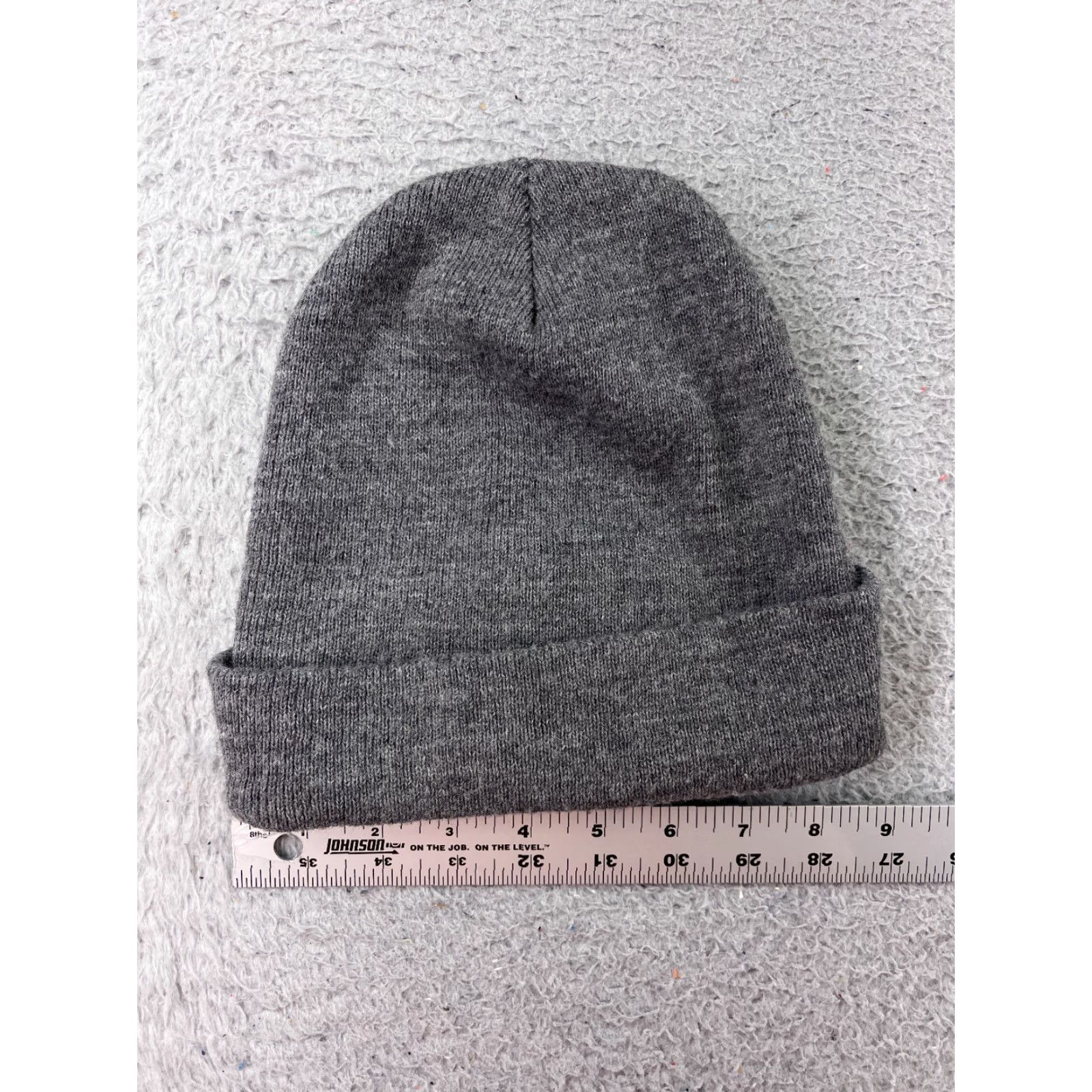 Port & Company Port & Company Beanie Adult One Size Gray Knit Acrylic Logo Ski Construction Mens Size ONE SIZE - 3 Thumbnail