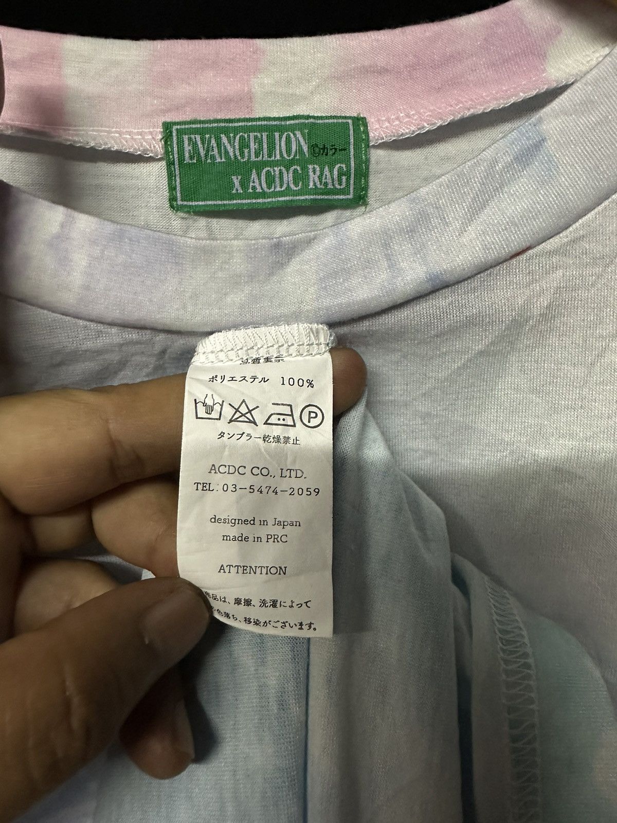Anime × Vintage Vintage Evangelion X Acdc Rag Anime Manga Japan Tee Size US M / EU 48-50 / 2 - 6 Thumbnail