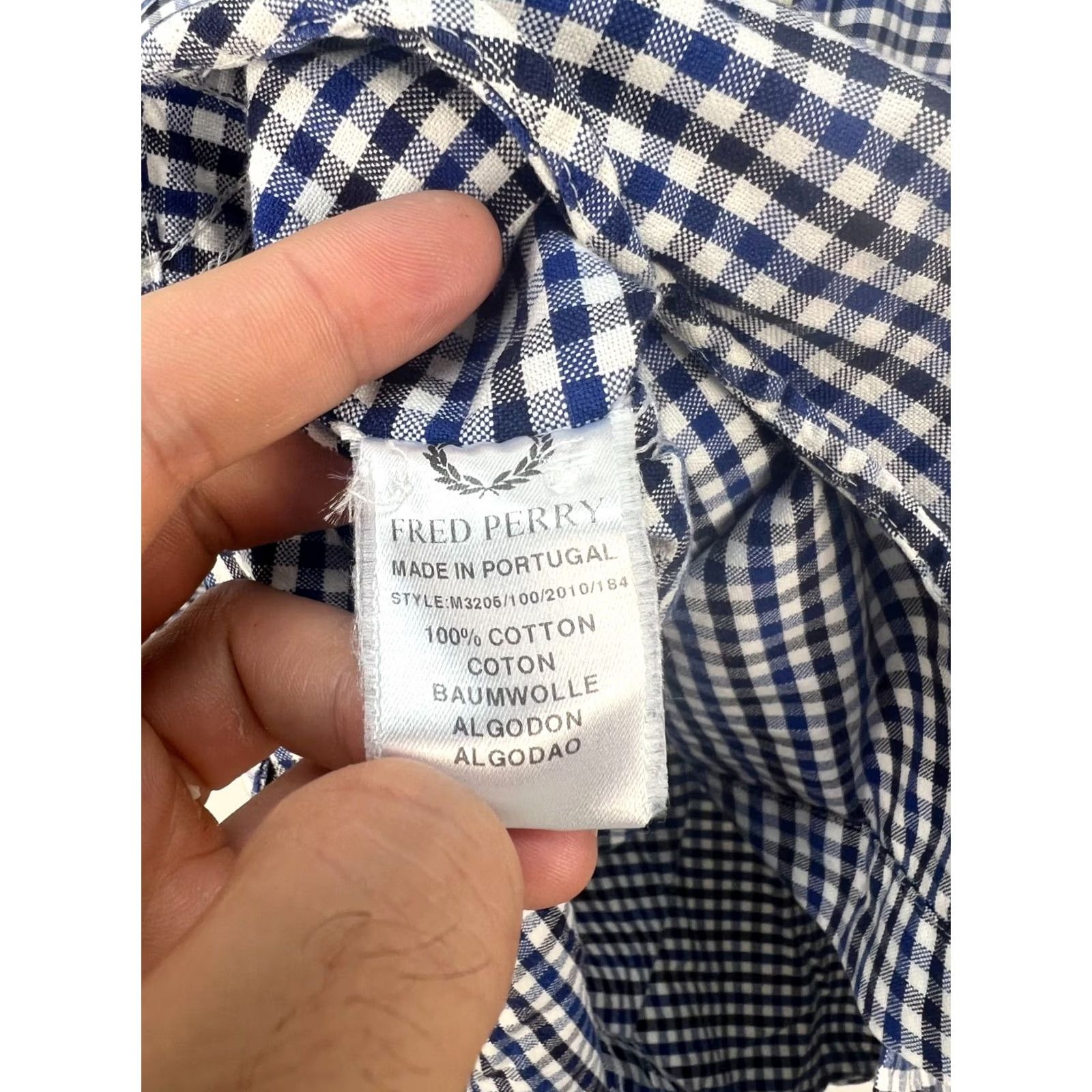 Fred Perry VINTAGE Fred Perry Shirt Mens L Long Sleeve Check Heavy Cotton Size Size US L / EU 52-54 / 3 - 5 Thumbnail
