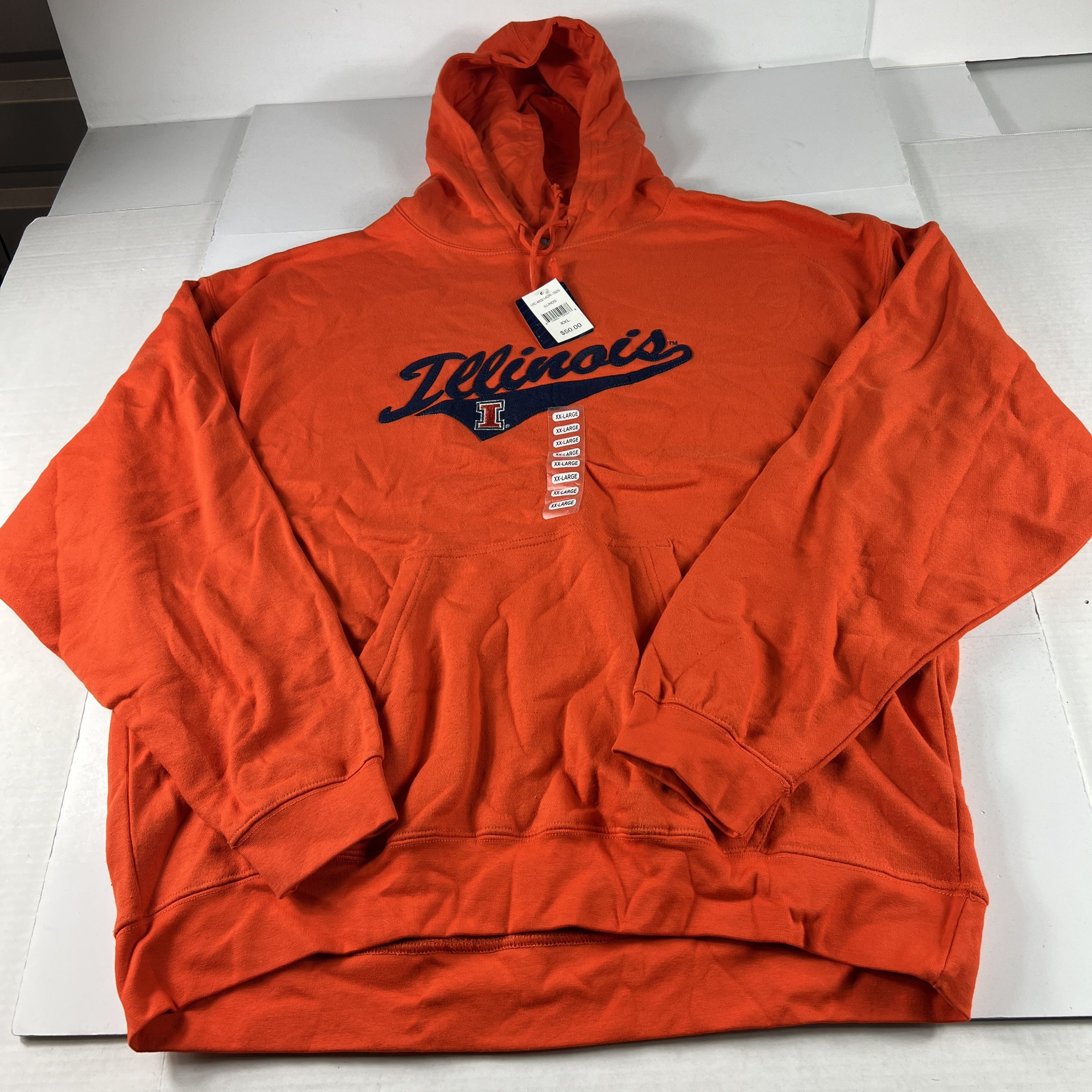 J. America × NCAA Y2K Illinois Fighting Illini Sweatshirt Orange Hoodie Size US XXL / EU 58 / 5 - 1 Thumbnail