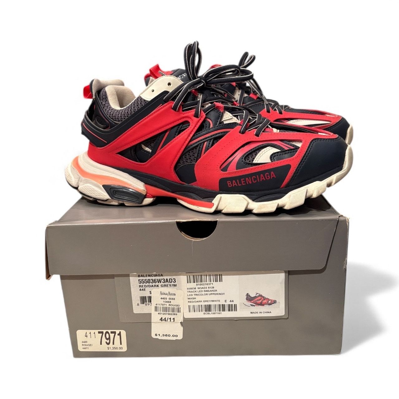 Balenciaga Size 44(11US) - Balenciaga Track LED ' Red Navy ' Size US 11 / EU 44 - 2 Thumbnail