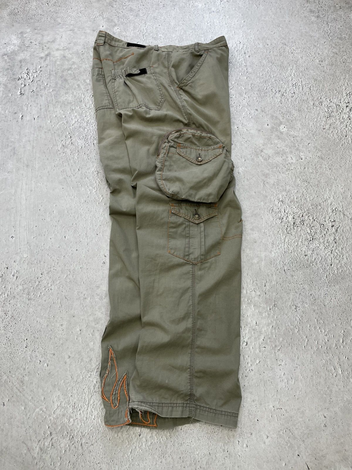 Japanese Brand × Vintage Vintage CRAZY FLAME BAGGY CARGO JAPANESE PANTS distressed Size US 32 / EU 48 - 8 Thumbnail