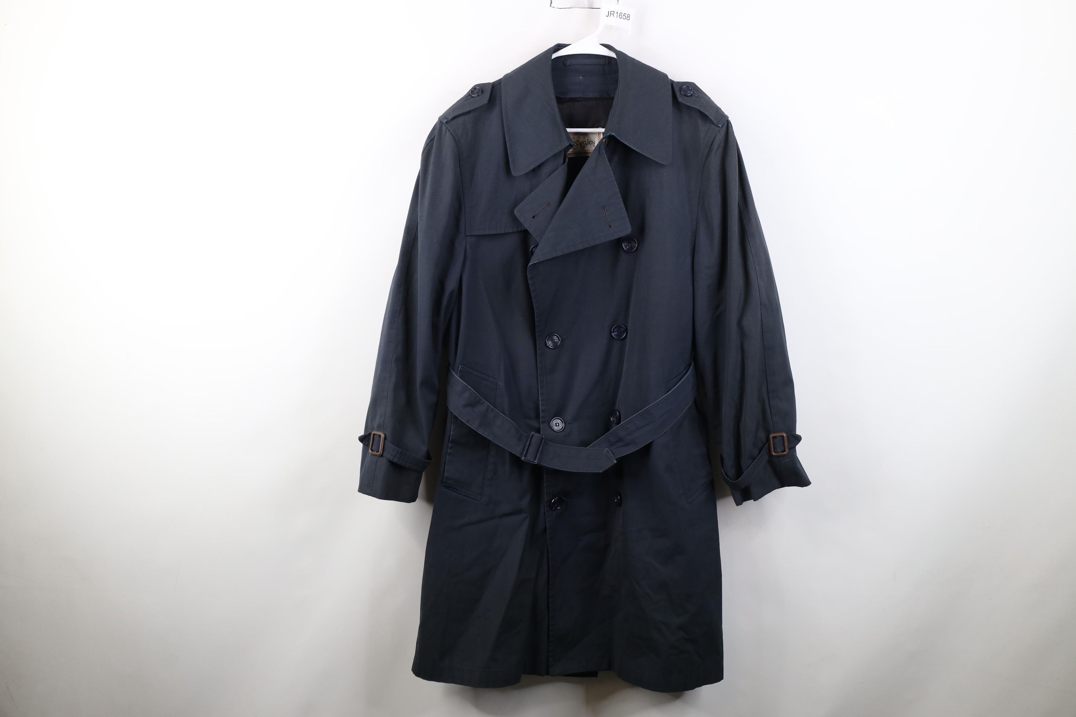 Vintage Vintage 60s Streetwear Lined Belted Trench Coat Rain Jacket Size US L / EU 52-54 / 3 - 1 Thumbnail