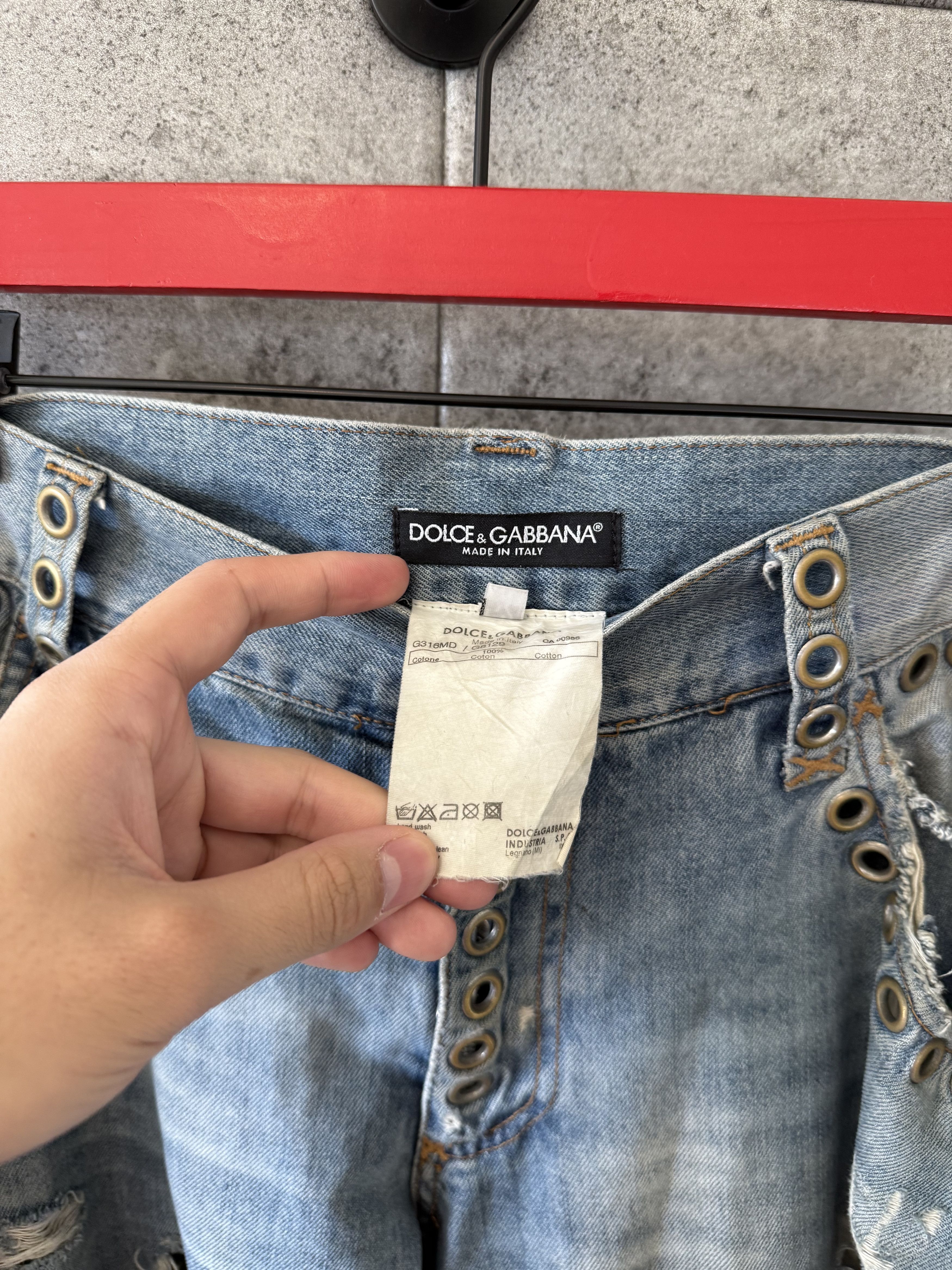 Dolce & Gabbana Dolce & Gabbana Vintage Eyelet Jeans Size US 36 / EU 52 - 7 Thumbnail