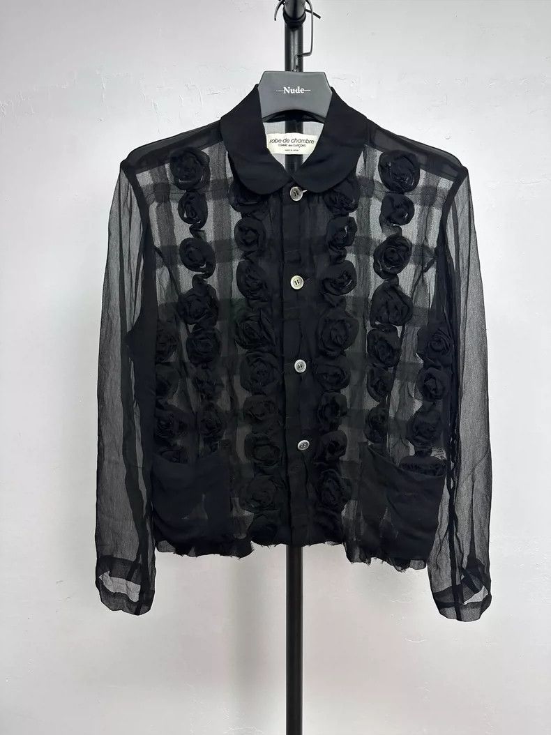 Comme des Garcons Comme Des Garcons Tulle floral gold ingot collar blazer Size M / US 6-8 / IT 42-44 - 1 Thumbnail