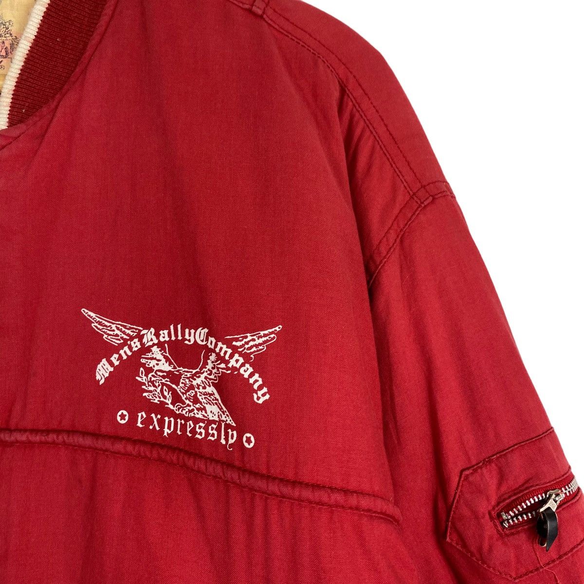 Japanese Brand EXPRESSLY MEN'S RALLY COMPANY BIG LOGO BOMBER JACKET Size US M / EU 48-50 / 2 - 8 Thumbnail