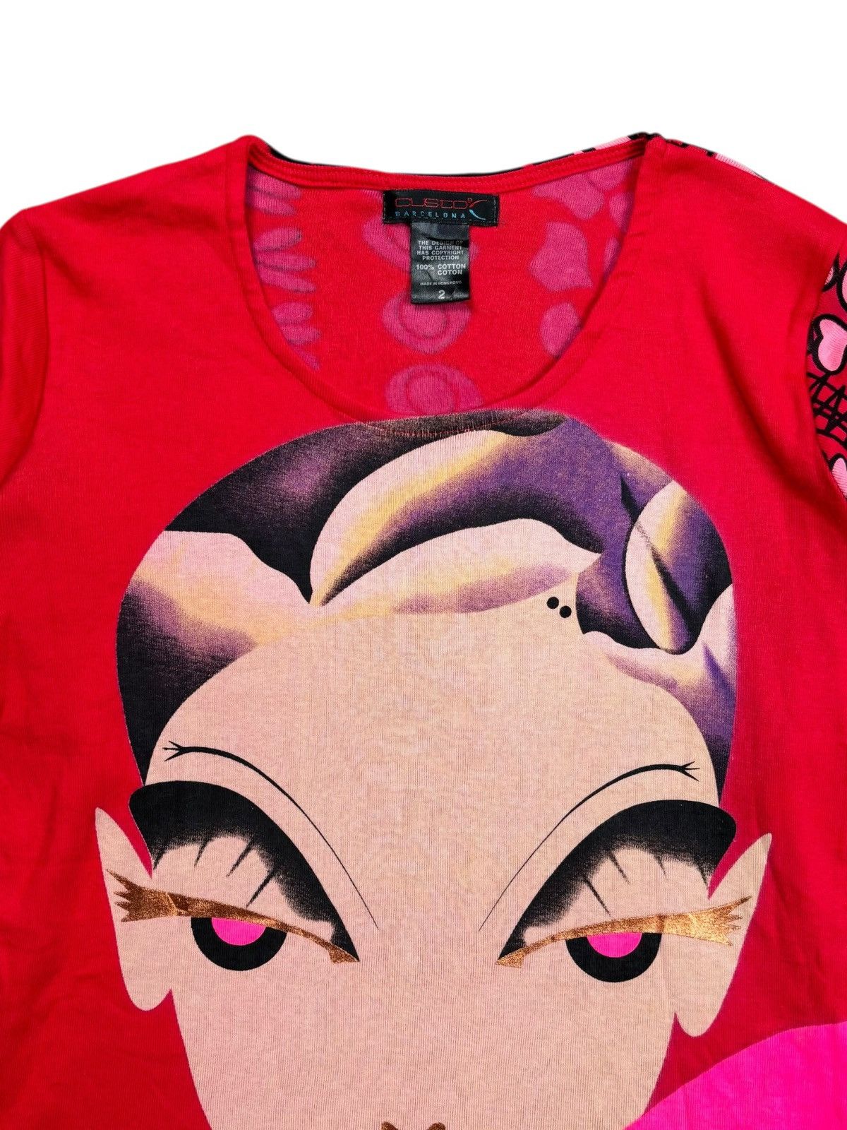 Custo Barcelona 2000s Custo Barcelona - It Girl Printed Face Top Size M / US 6-8 / IT 42-44 - 5 Thumbnail